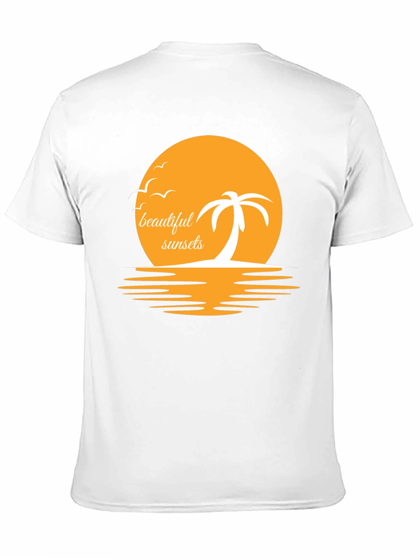 Sunset Palm Graphic Tee - Beach Vibes