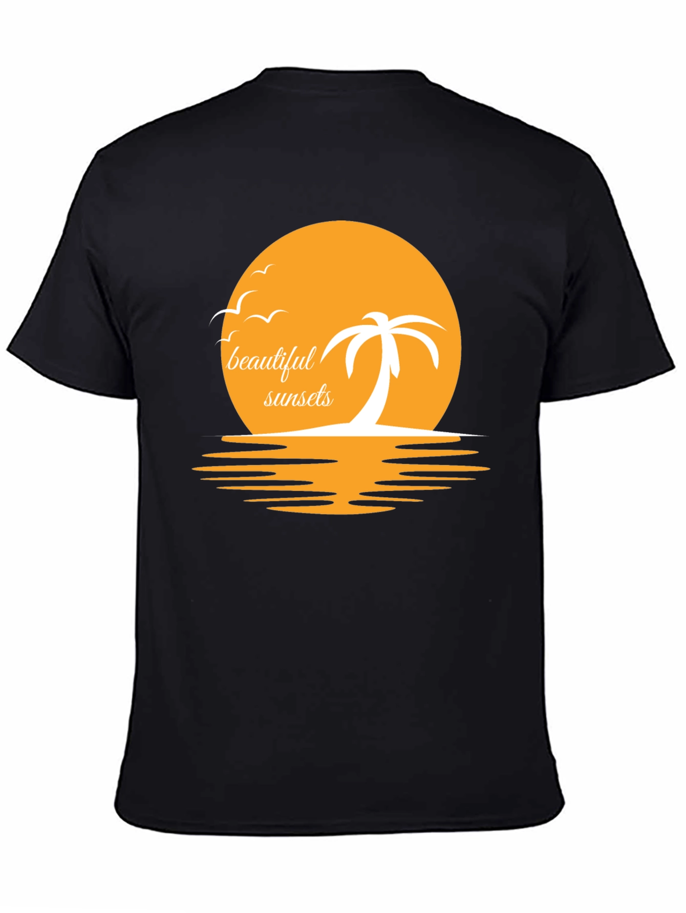 Sunset Palm Graphic Tee - Beach Vibes