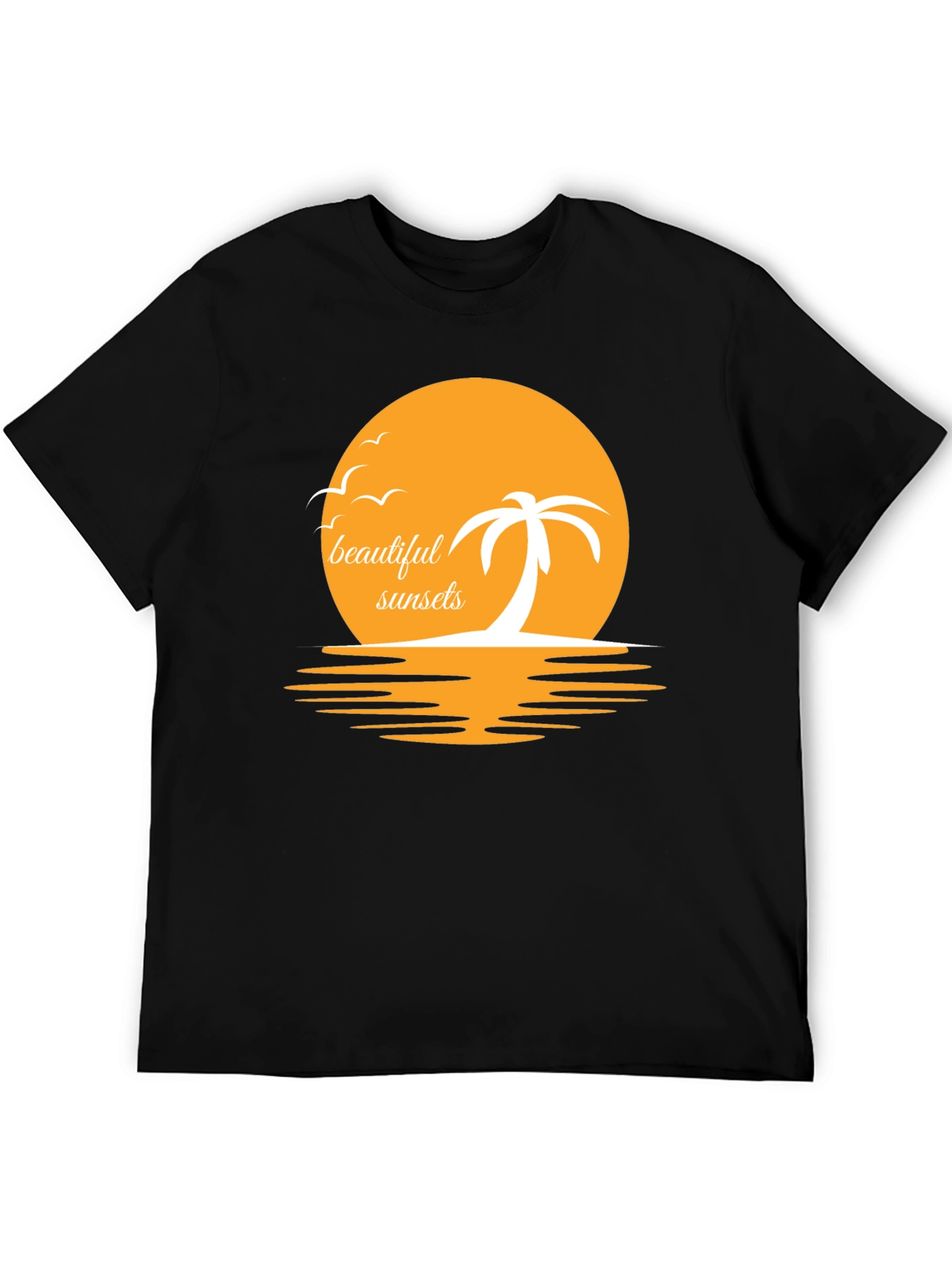 Sunset Palm Graphic Tee - Beach Vibes