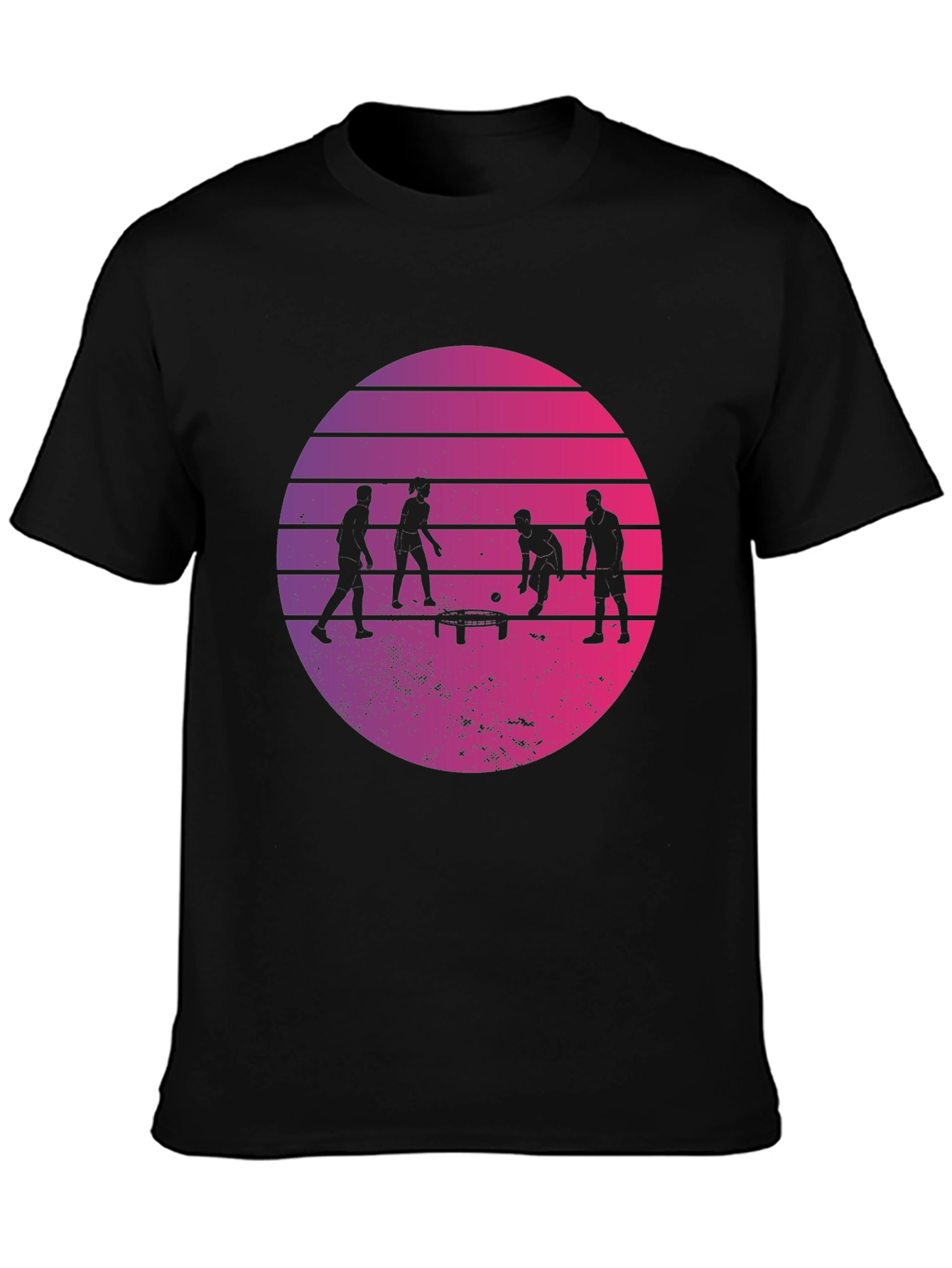 Retro Ping Pong Sunset Graphic T-Shirt