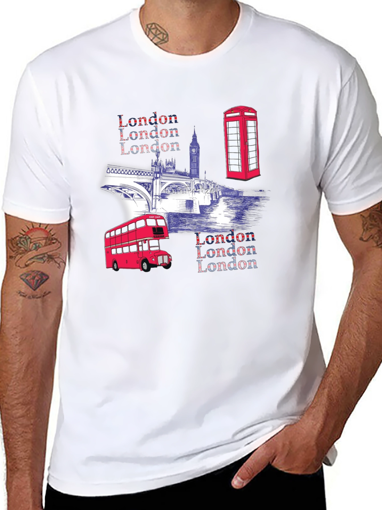 London Landmarks Graphic T-Shirt