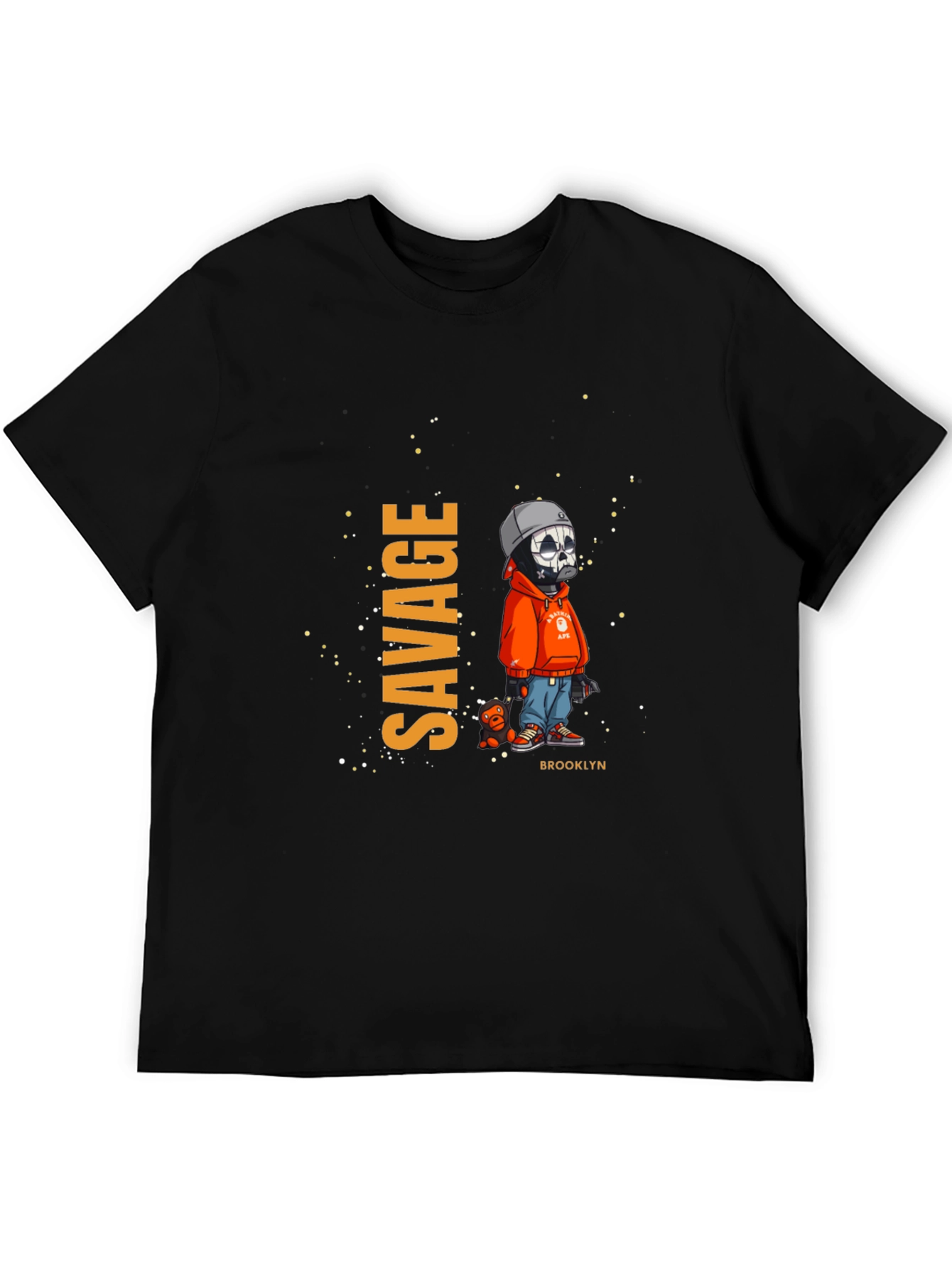 Mens Savage Graphic Print Black T-Shirt