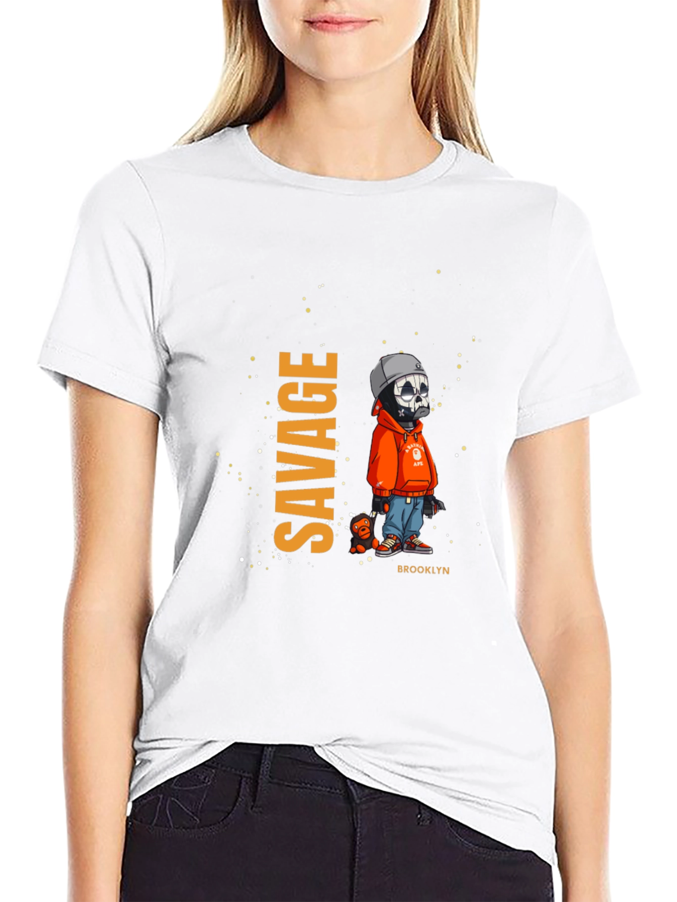 Mens Savage Graphic Print Black T-Shirt