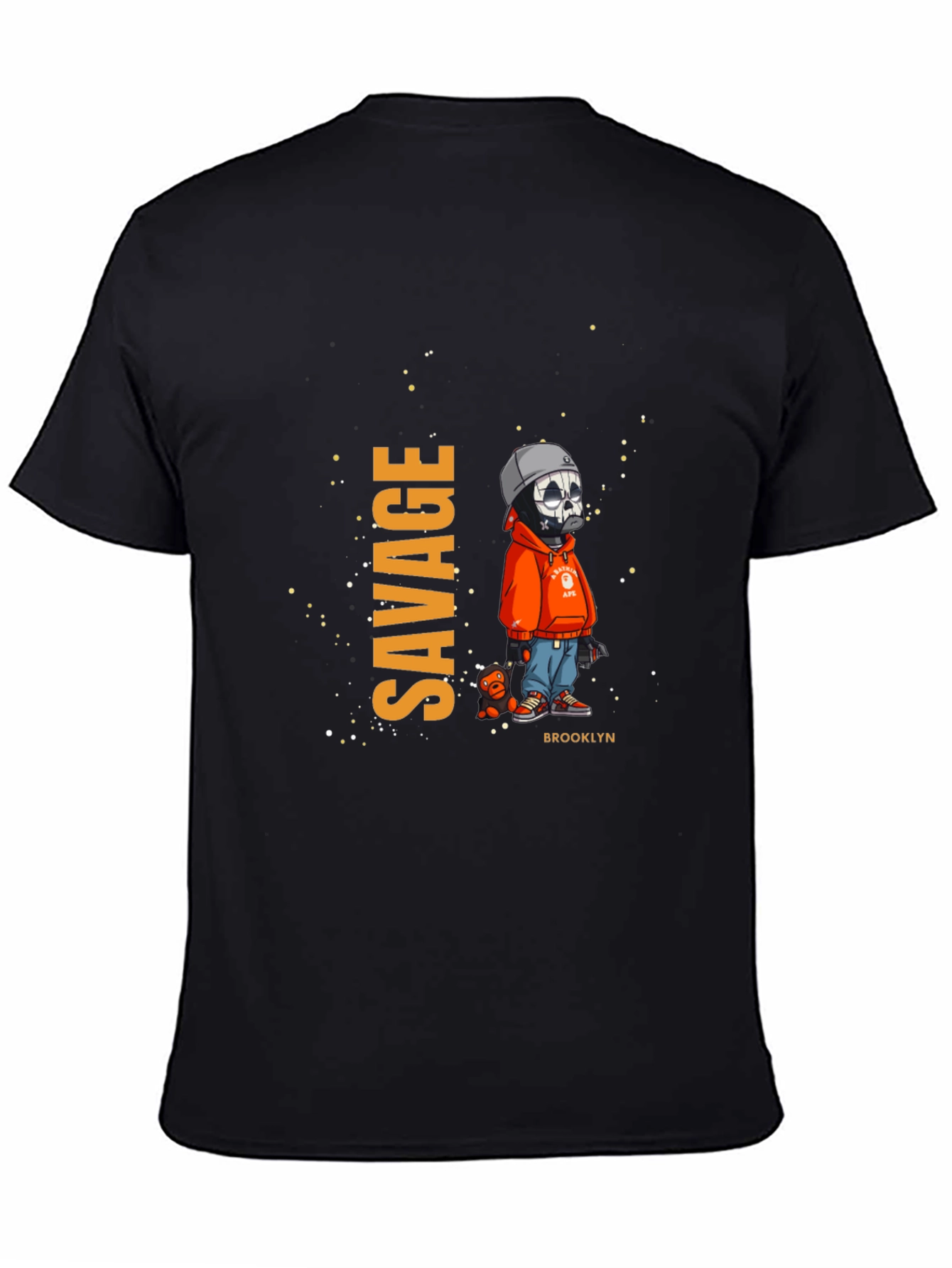 Mens Savage Graphic Print Black T-Shirt