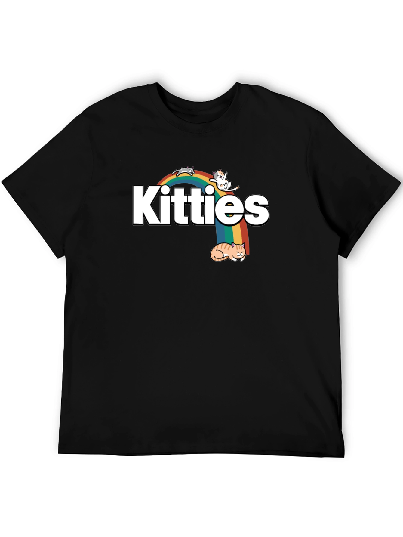 Kitties Rainbow Graphic T-Shirt