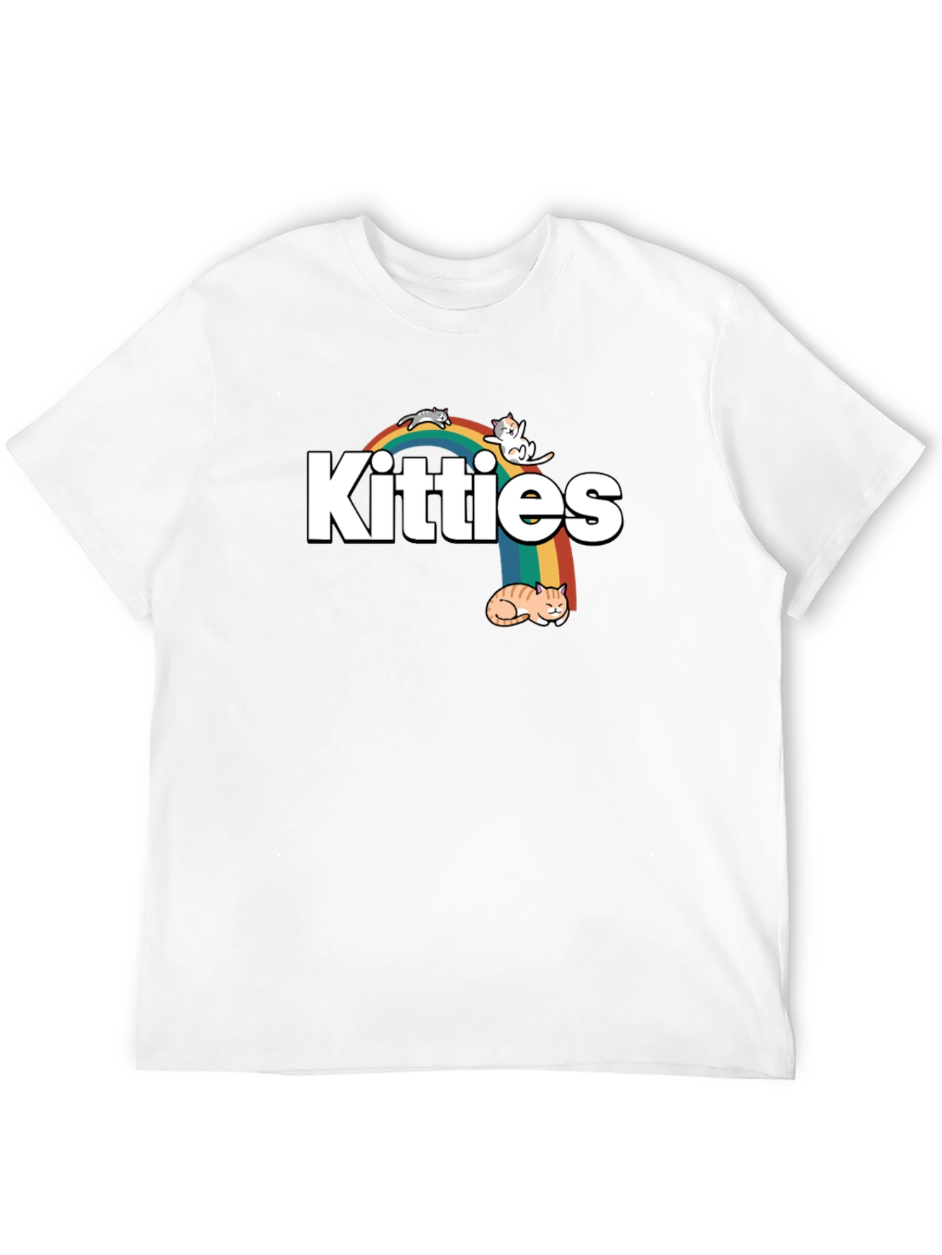 Kitties Rainbow Graphic T-Shirt