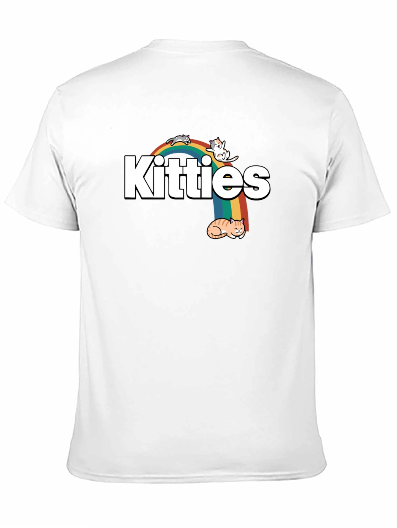 Kitties Rainbow Graphic T-Shirt