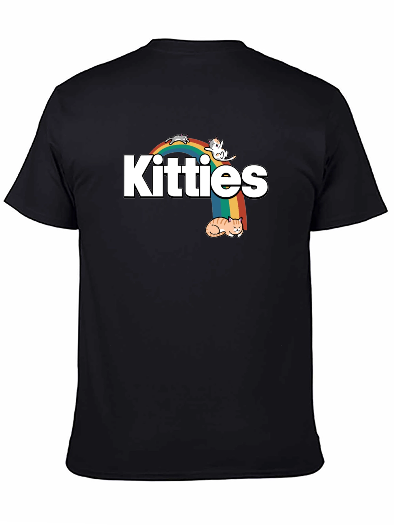 Kitties Rainbow Graphic T-Shirt