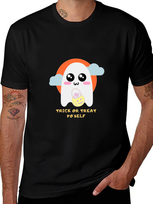 Halloween Ghost T-Shirt - Trick or Treat YoSelf Cute Tee
