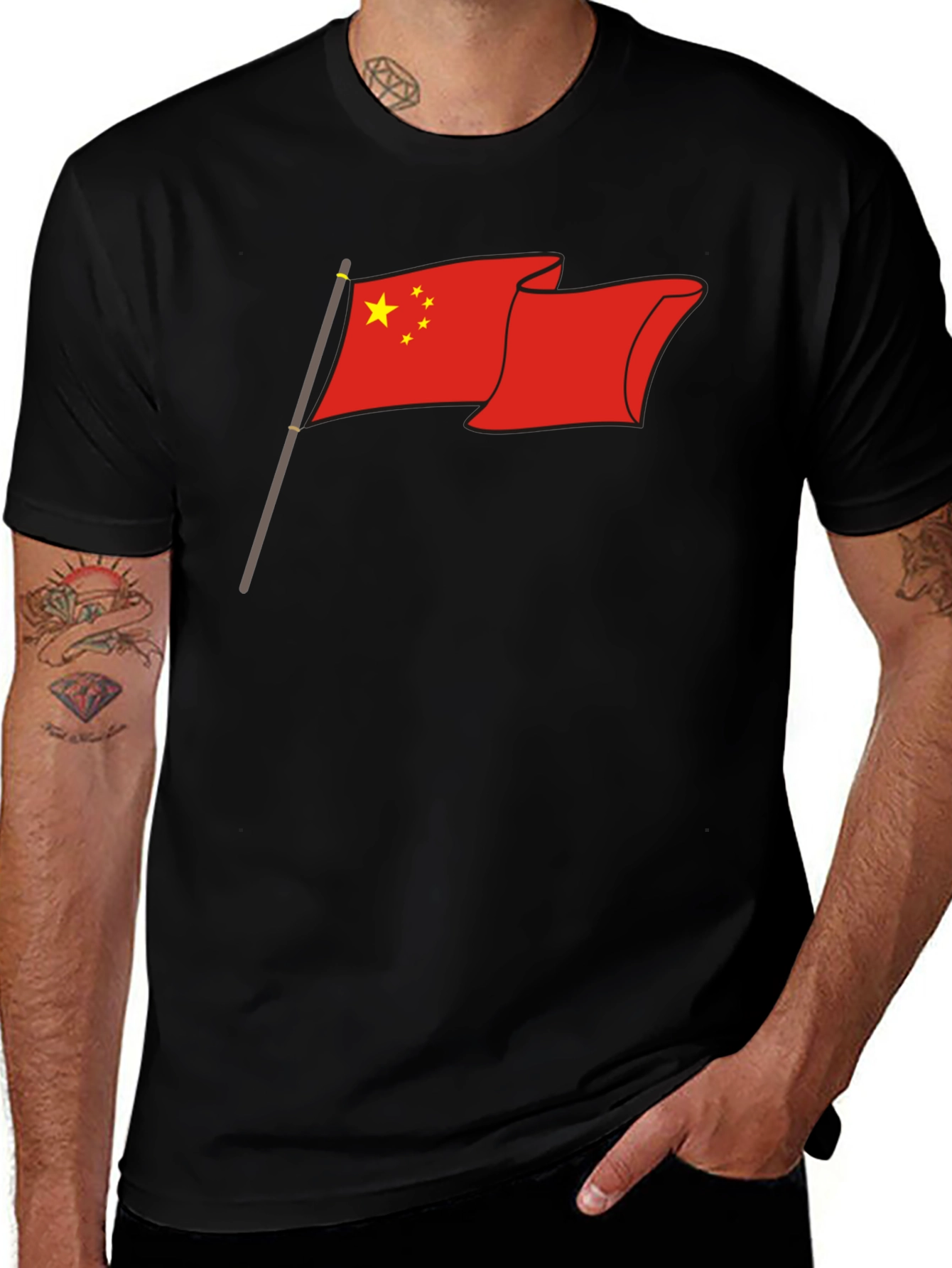 China Flag Graphic T-Shirt - Patriotic Tee