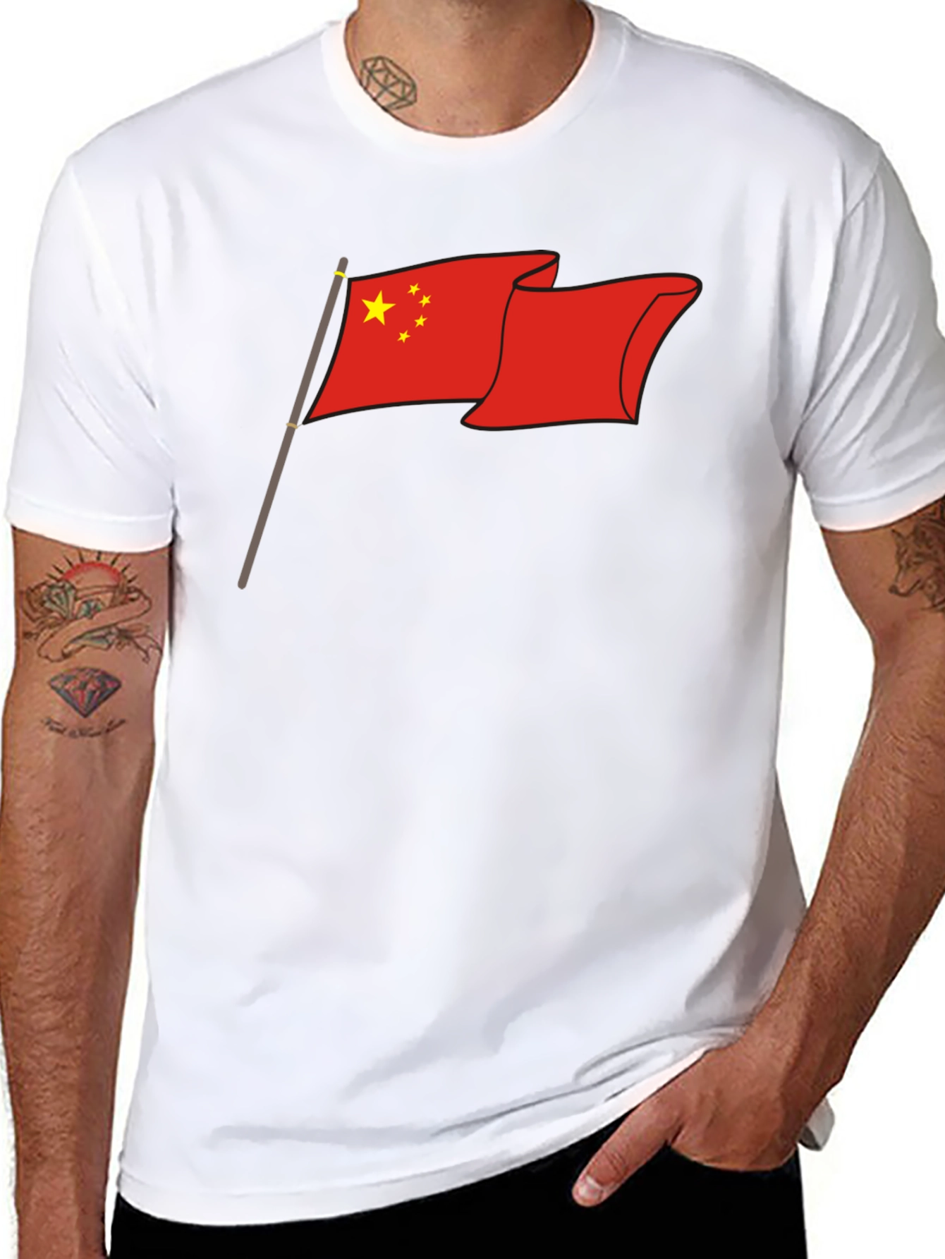 China Flag Graphic T-Shirt - Patriotic Tee