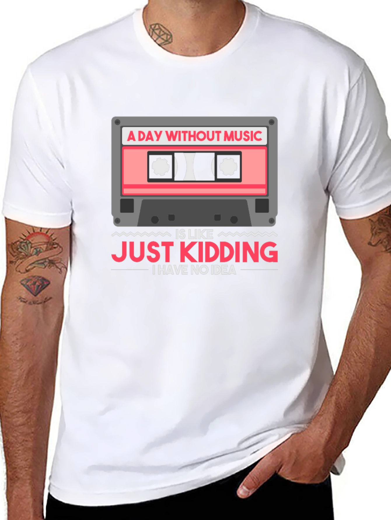 A Day Without Music - Funny Graphic T-Shirt