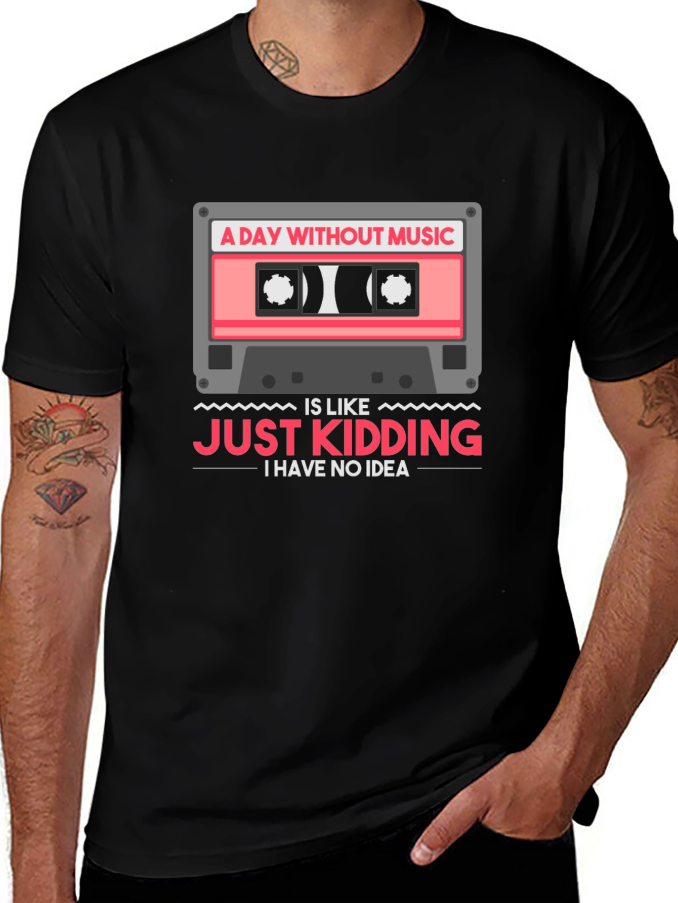 A Day Without Music - Funny Graphic T-Shirt