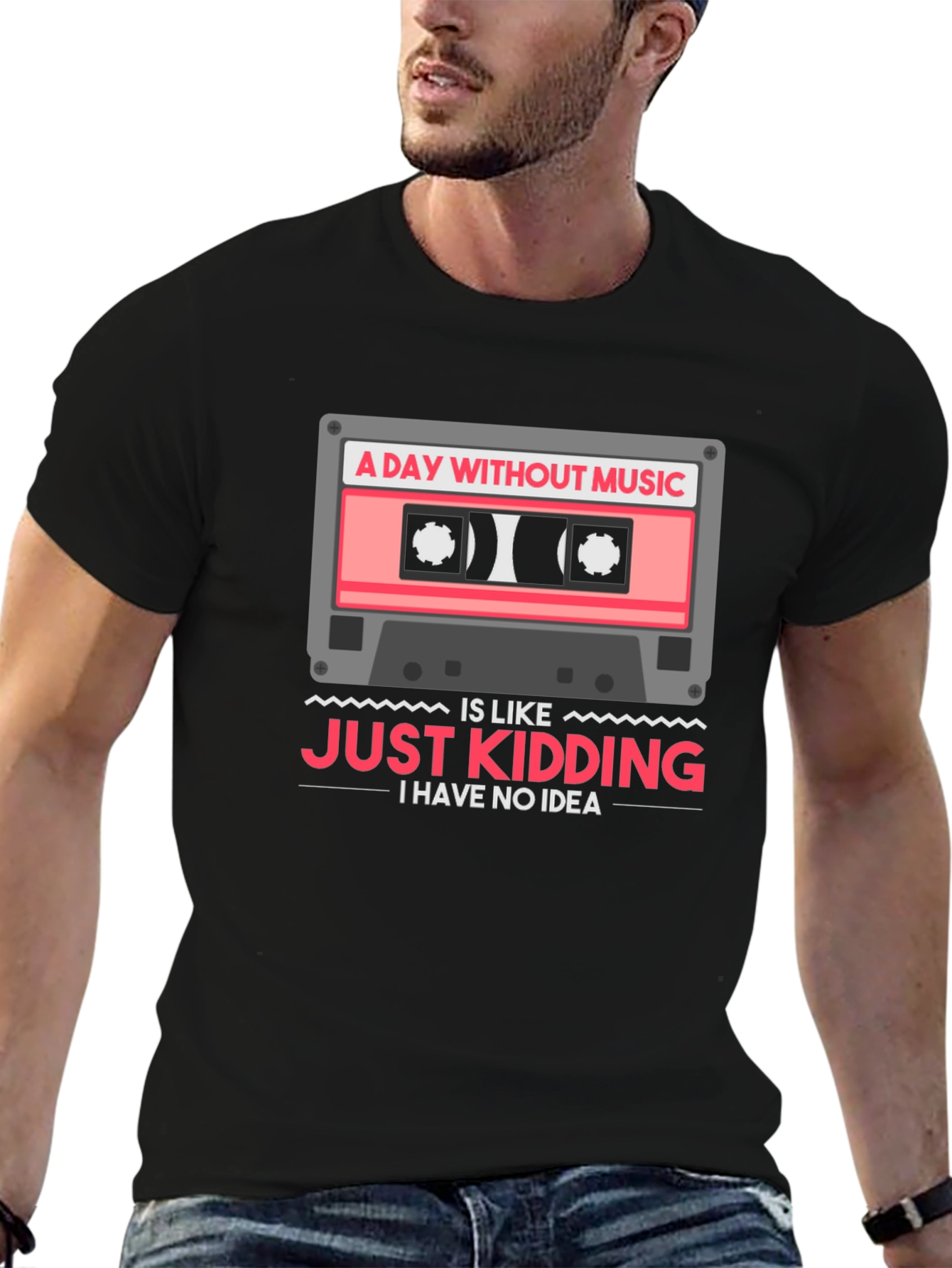 A Day Without Music - Funny Graphic T-Shirt