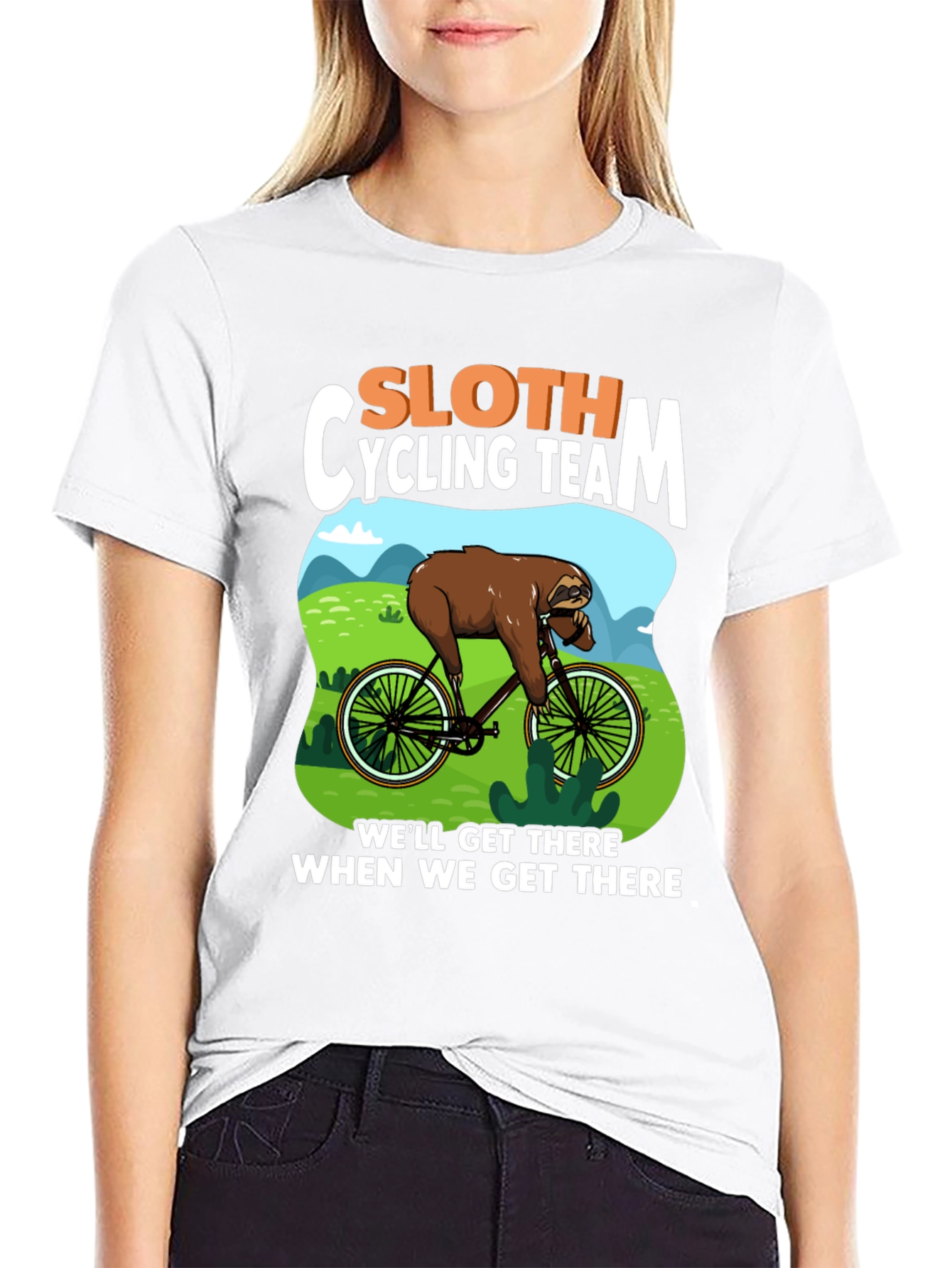 Sloth Cycling Team T-Shirt - Funny Animal Design