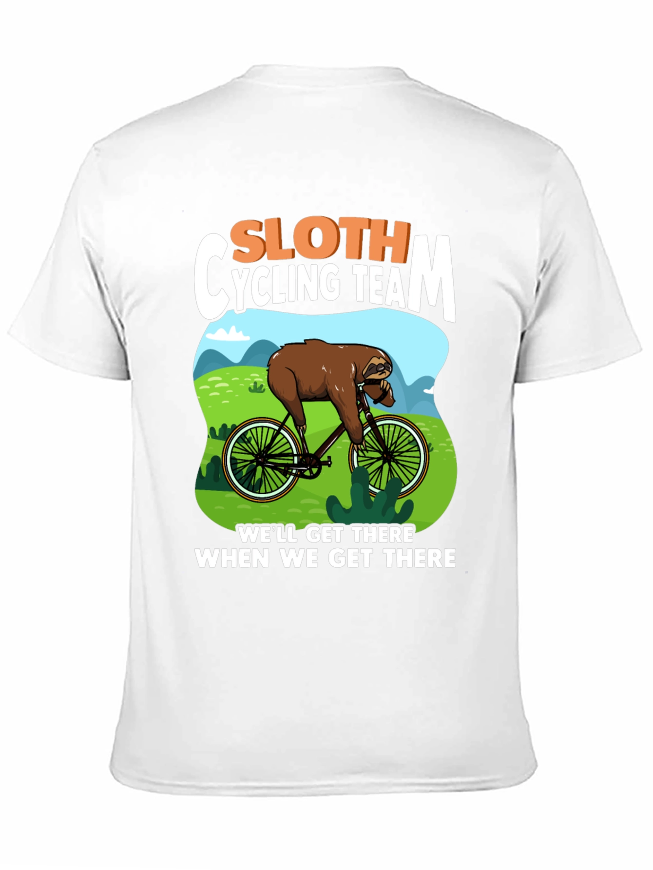 Sloth Cycling Team T-Shirt - Funny Animal Design