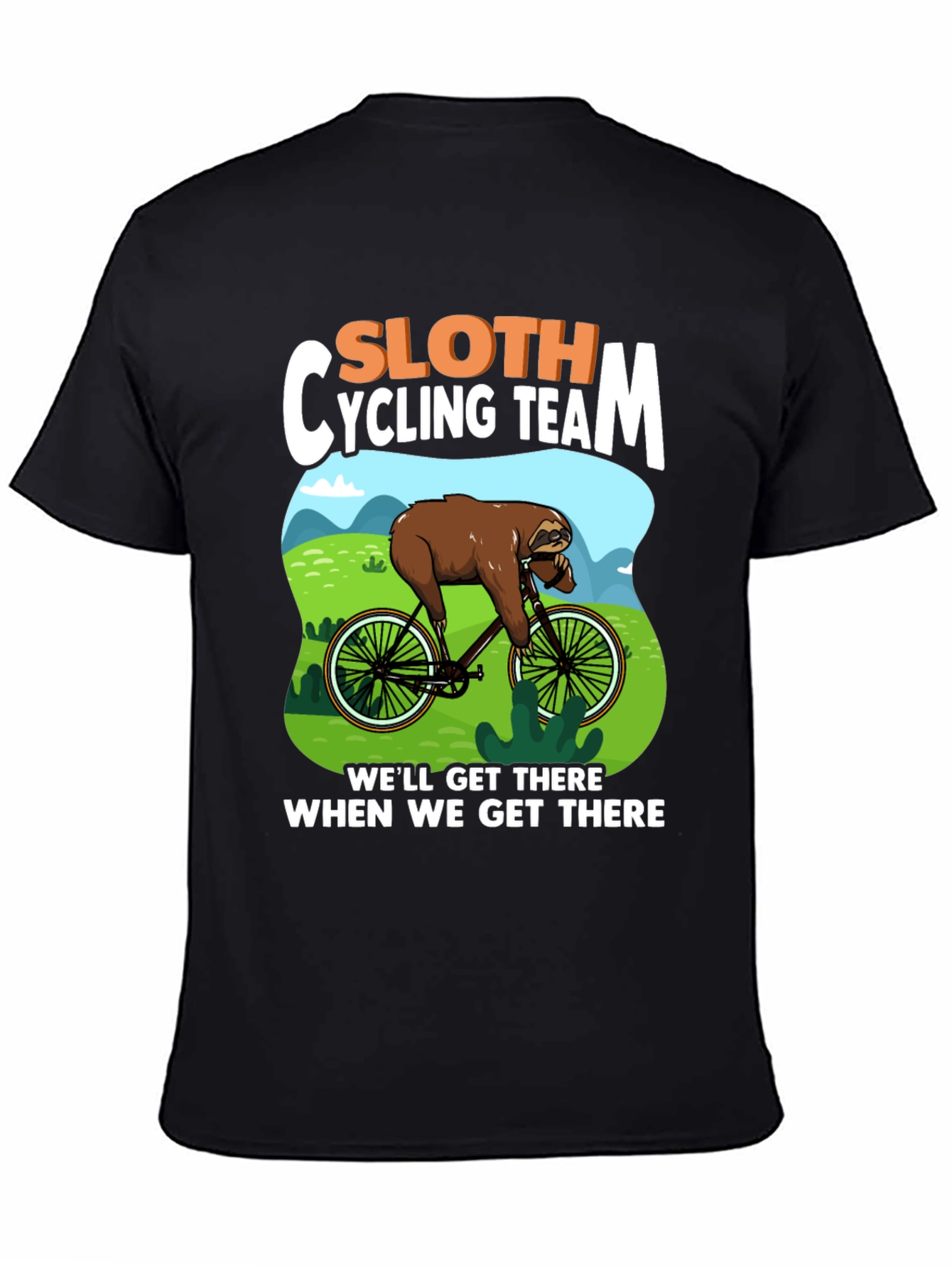 Sloth Cycling Team T-Shirt - Funny Animal Design