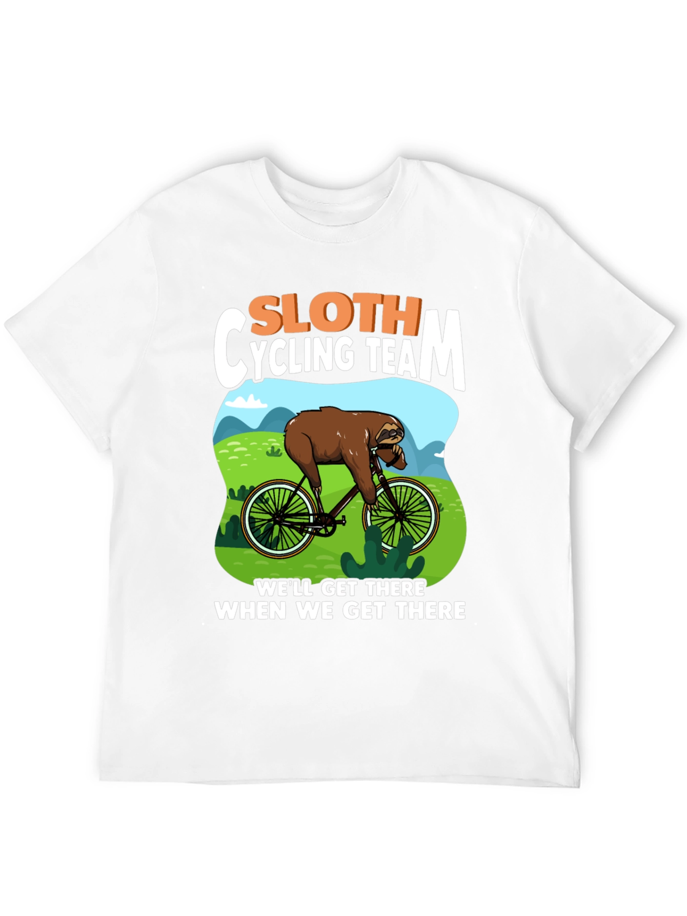 Sloth Cycling Team T-Shirt - Funny Animal Design
