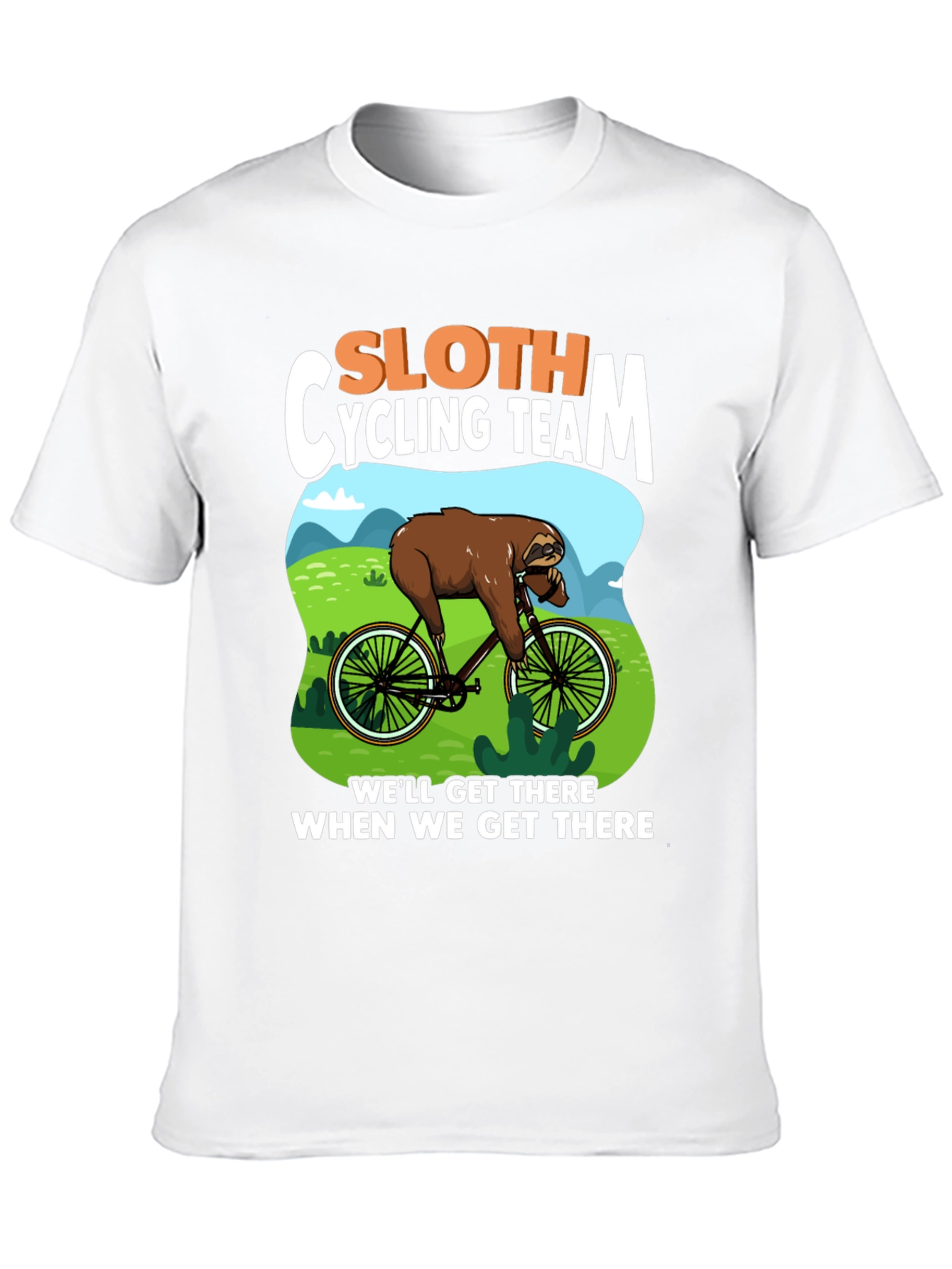Sloth Cycling Team T-Shirt - Funny Animal Design