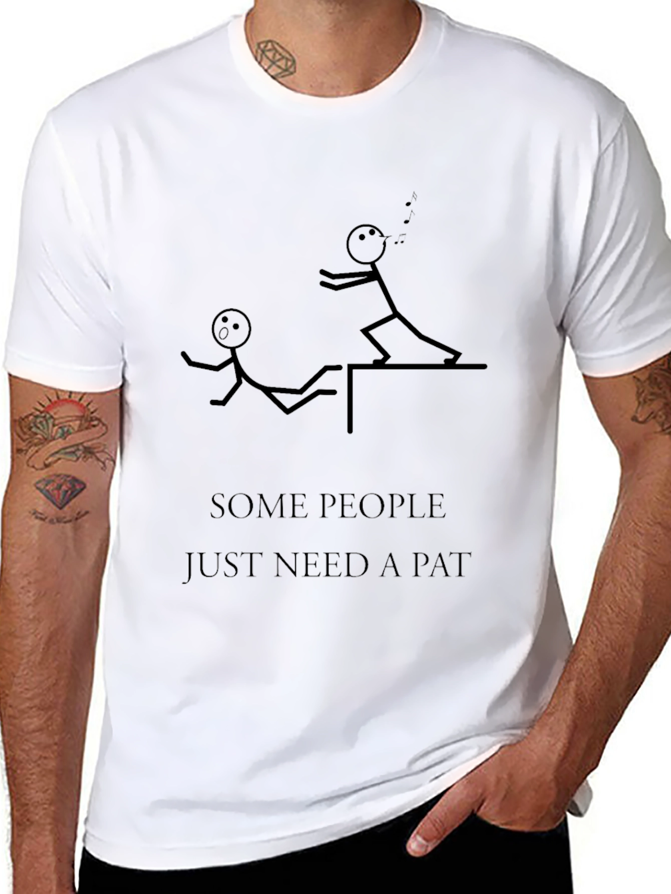 Humorous Some People Need A Pat Graphic Tee
