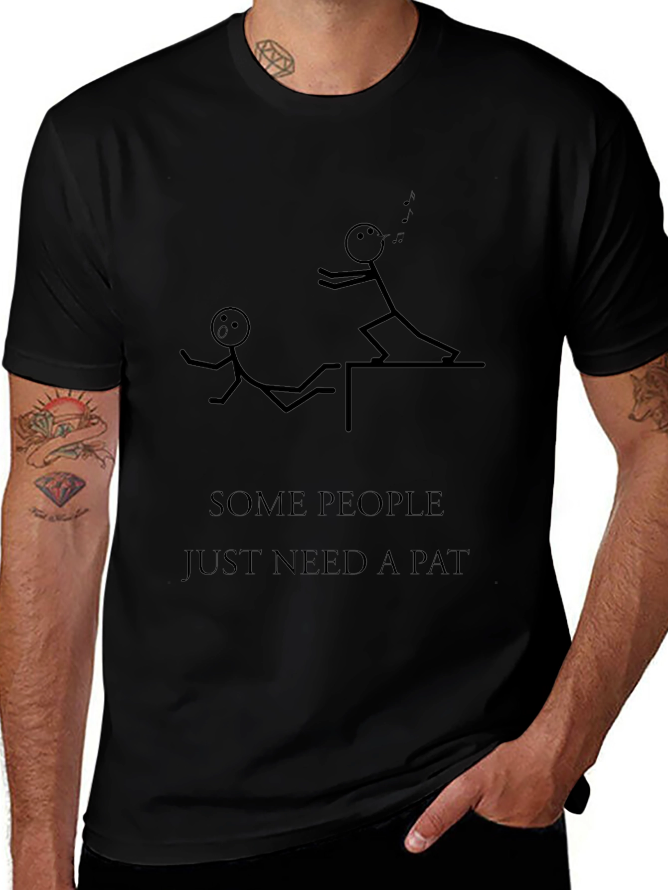 Humorous Some People Need A Pat Graphic Tee