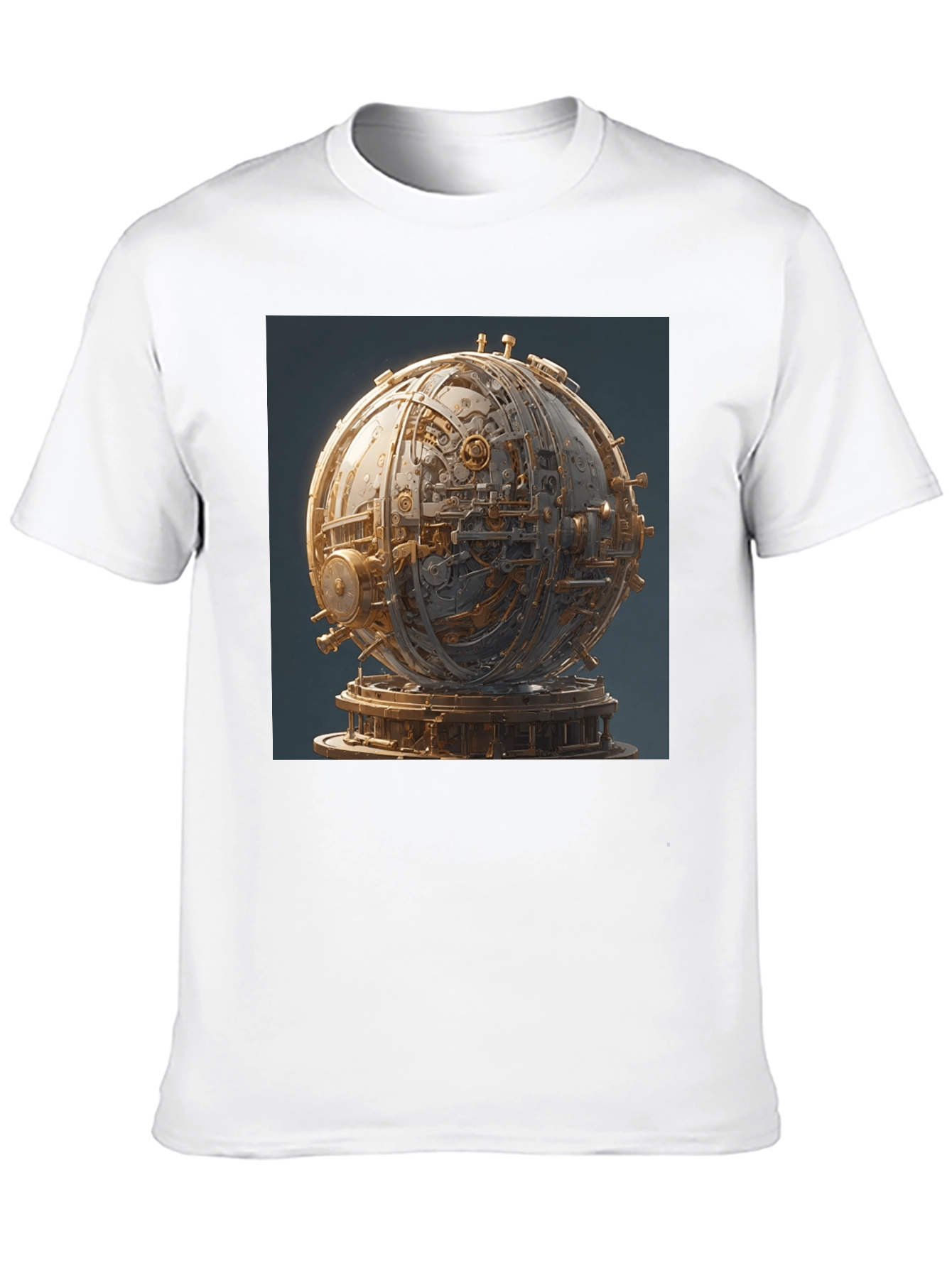 Steampunk Orb Graphic Black T-Shirt