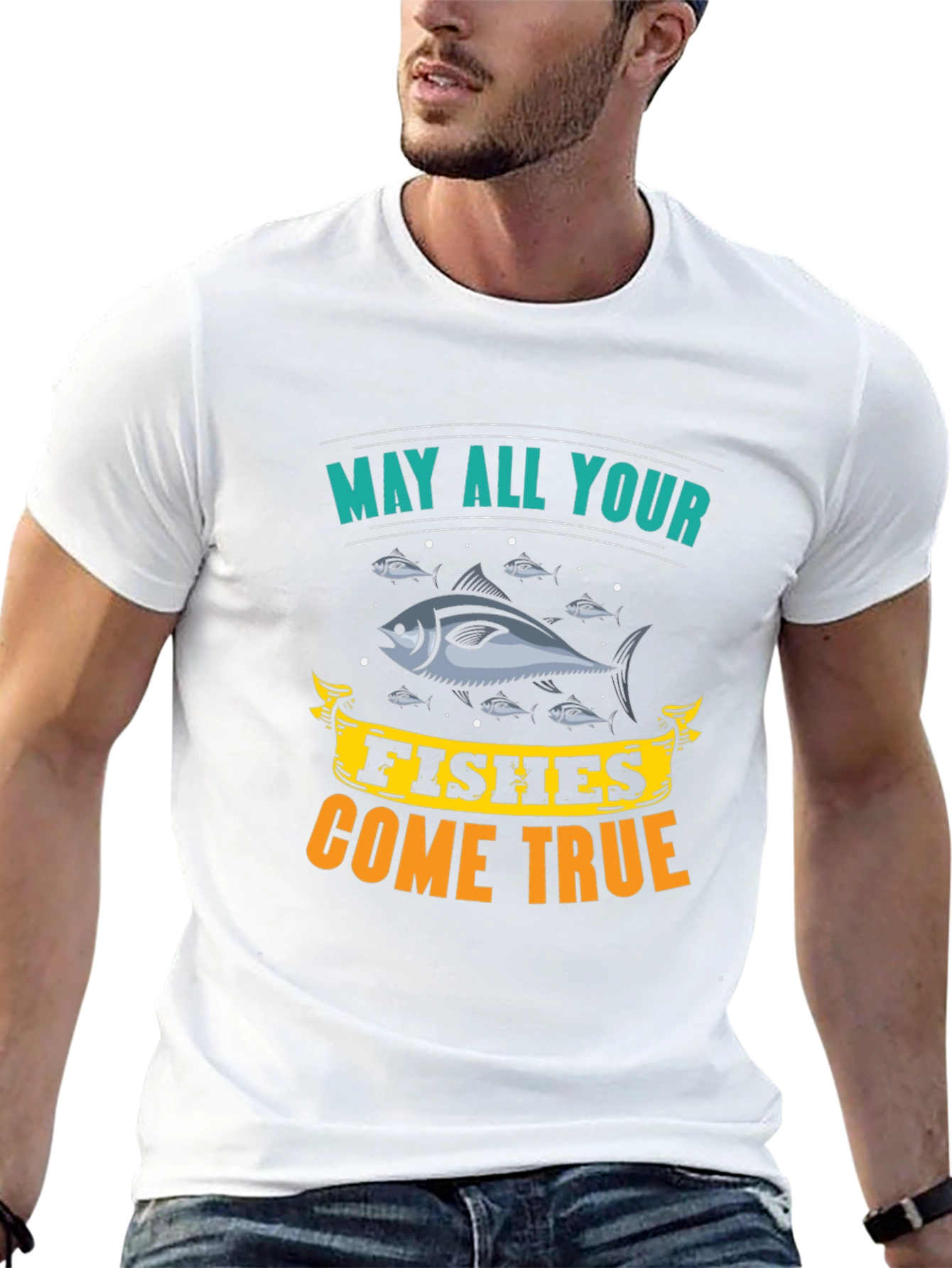 May All Your Fishes Come True Black T-Shirt