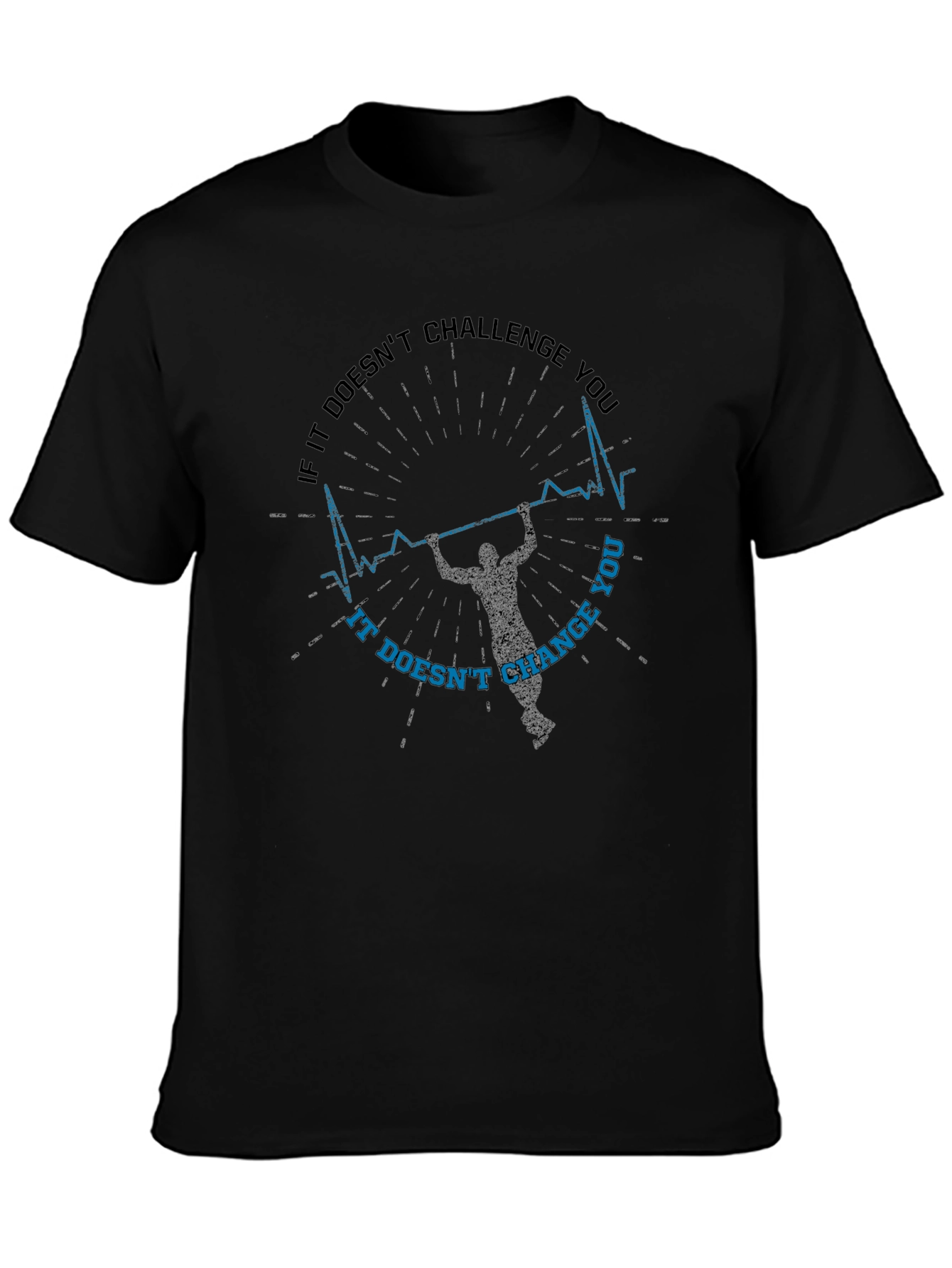 Challenge Yourself Graphic Tee - Motivational Workout Shirt