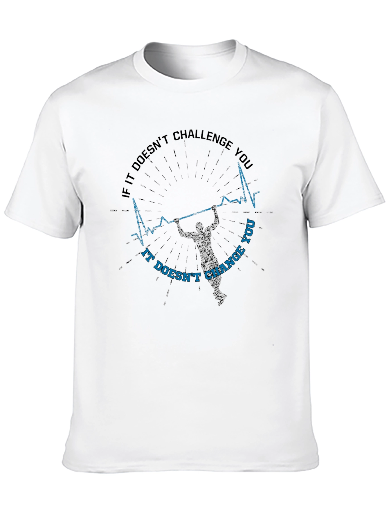 Challenge Yourself Graphic Tee - Motivational Workout Shirt
