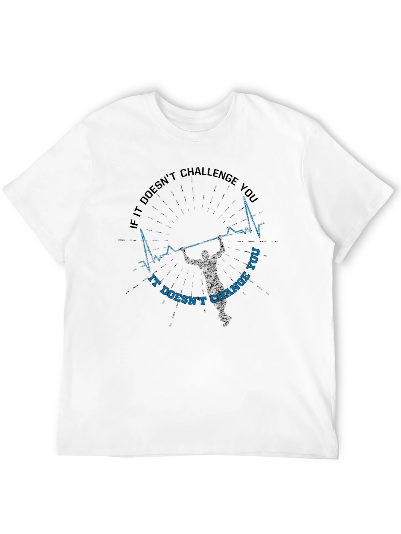 Challenge Yourself Graphic Tee - Motivational Workout Shirt