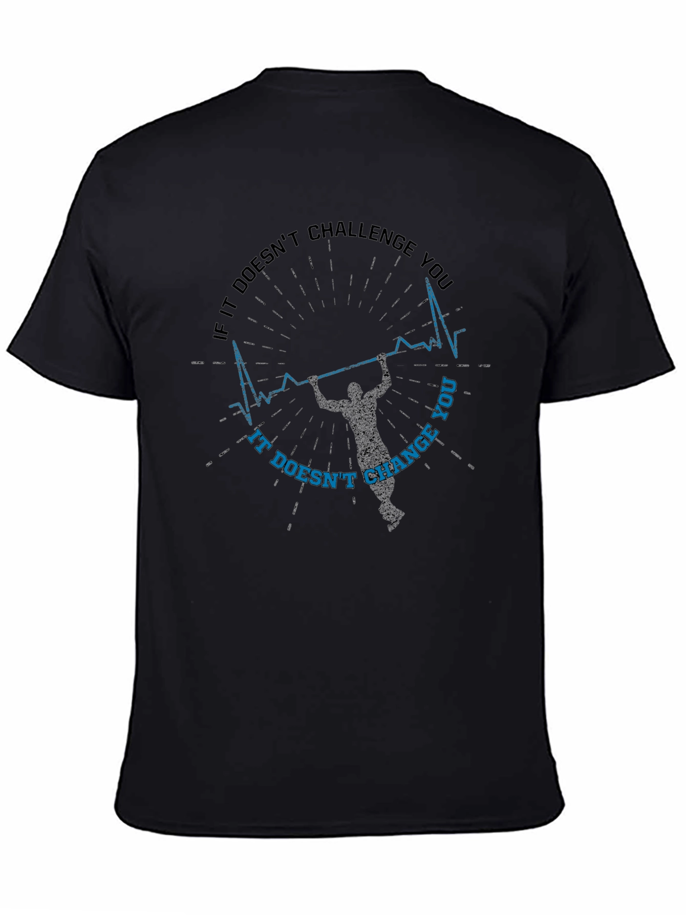 Challenge Yourself Graphic Tee - Motivational Workout Shirt