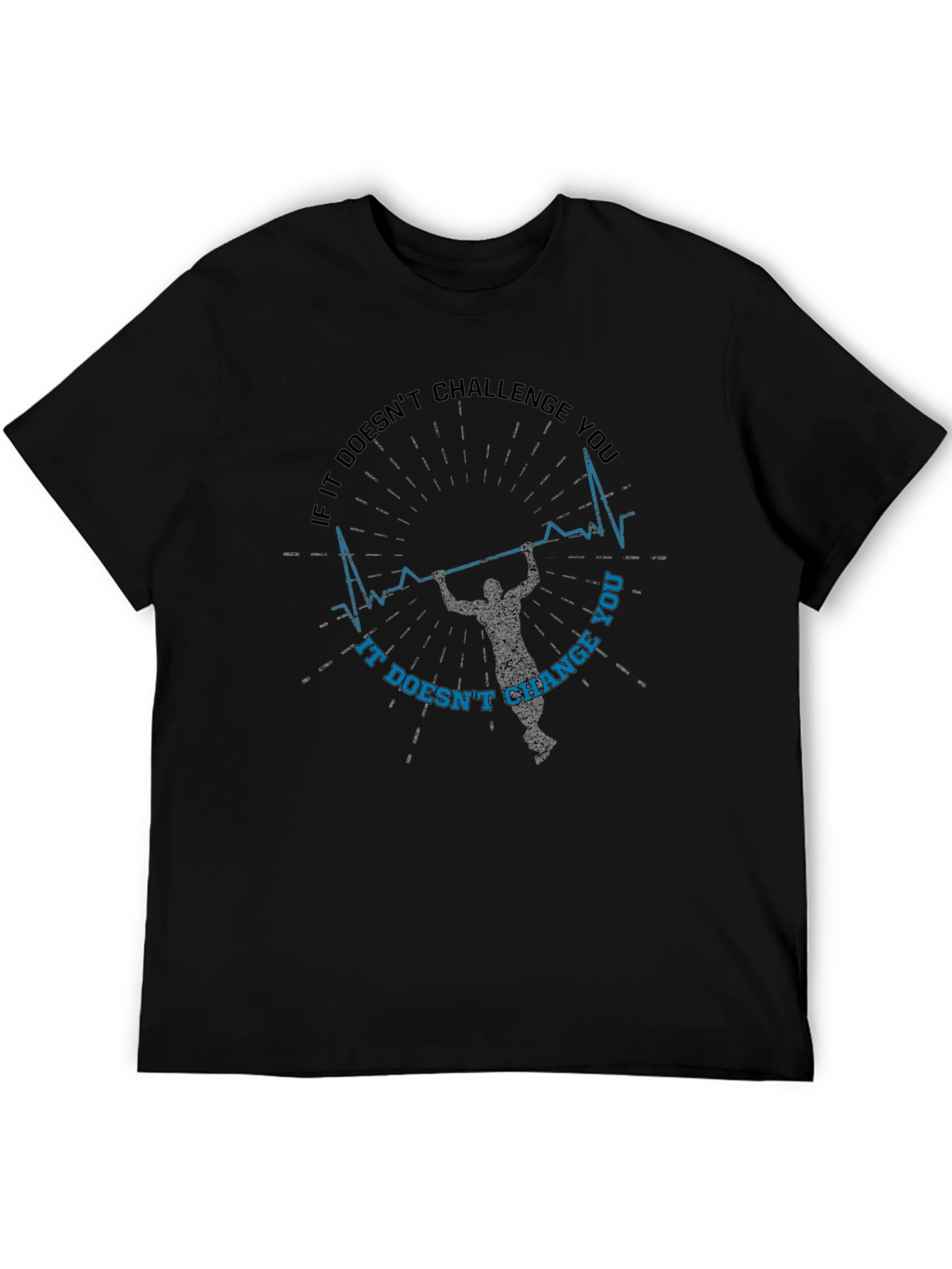 Challenge Yourself Graphic Tee - Motivational Workout Shirt