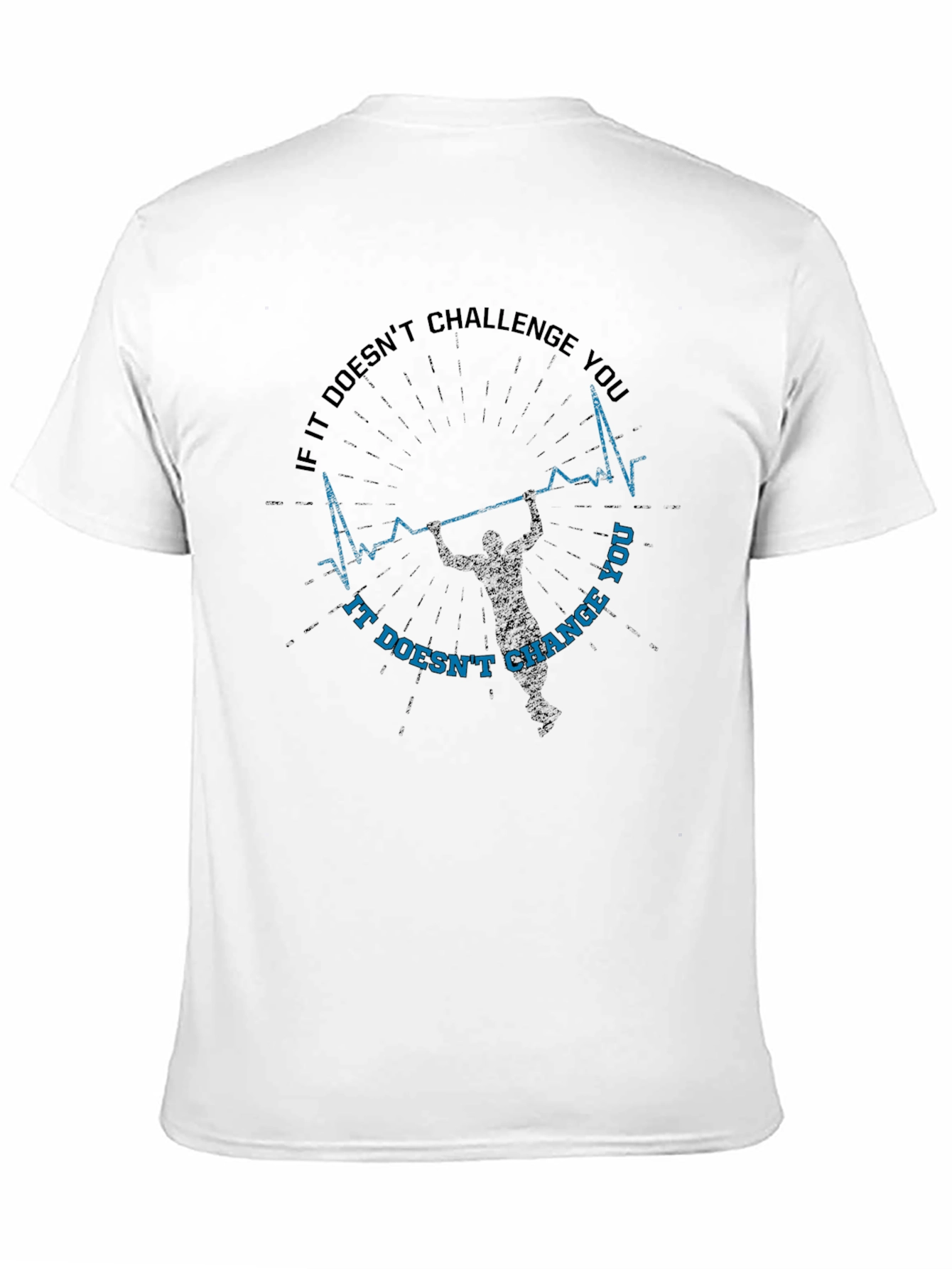 Challenge Yourself Graphic Tee - Motivational Workout Shirt