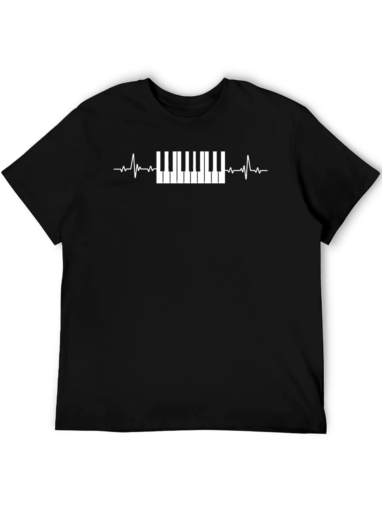 Piano Heartbeat Graphic T-Shirt - Musician Tee