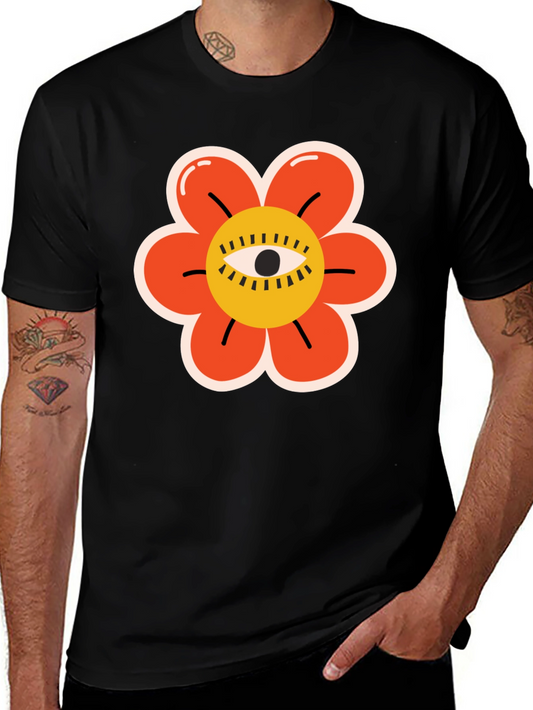 Eye Flower Graphic Tee - Unique Design