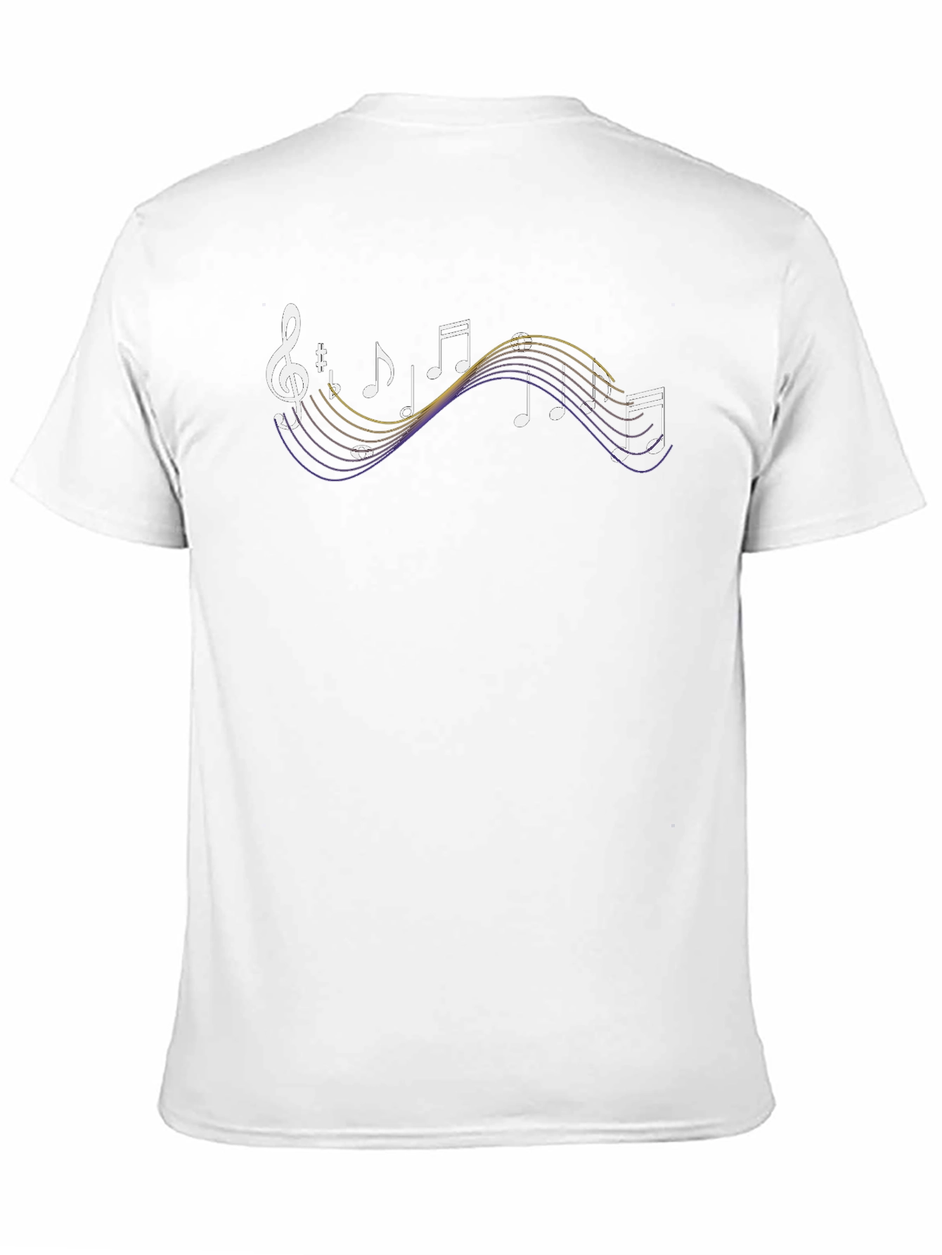 Musical Notes Graphic T-Shirt - Black Cotton Tee