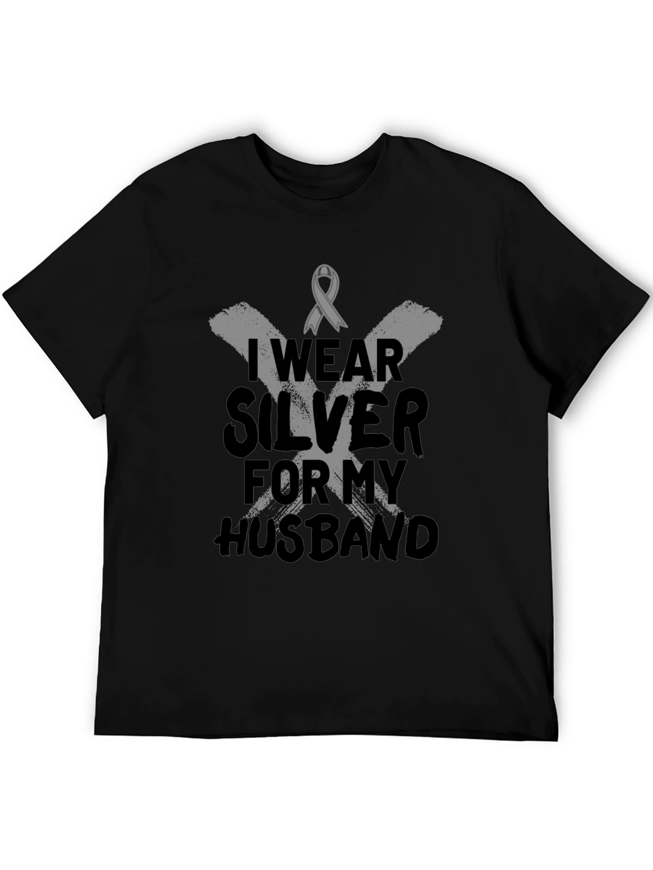I Wear Silver For My Husband T-Shirt