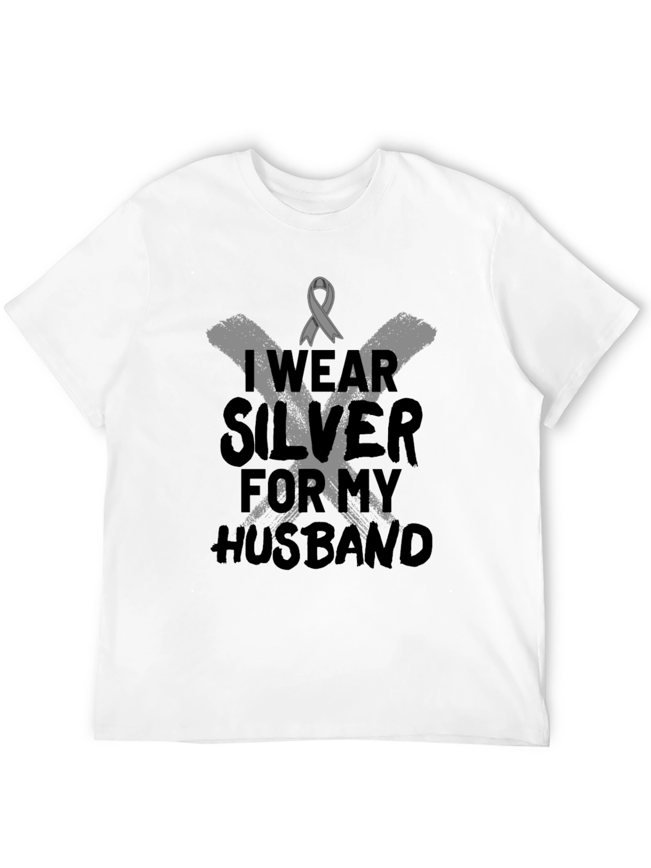 I Wear Silver For My Husband T-Shirt