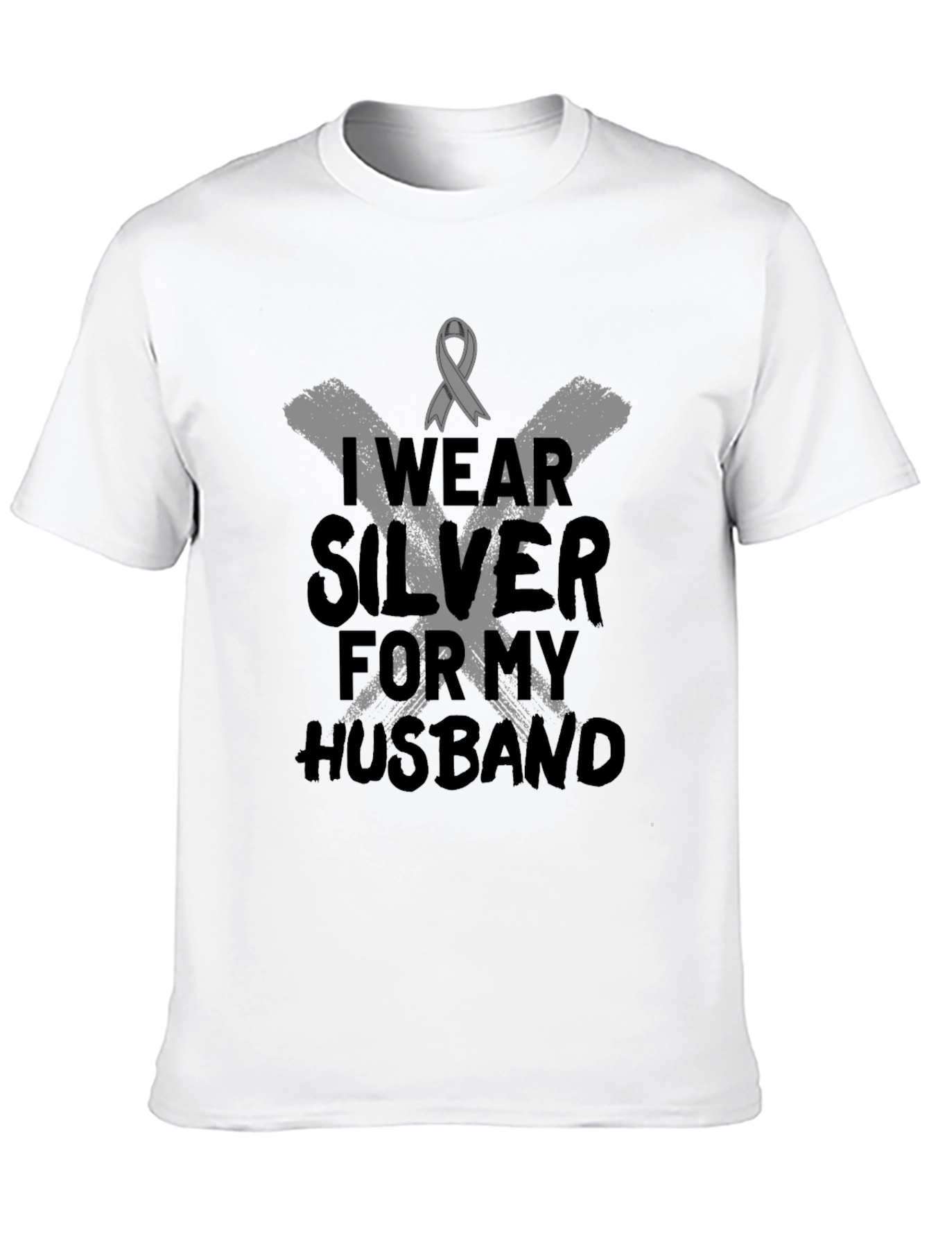 I Wear Silver For My Husband T-Shirt