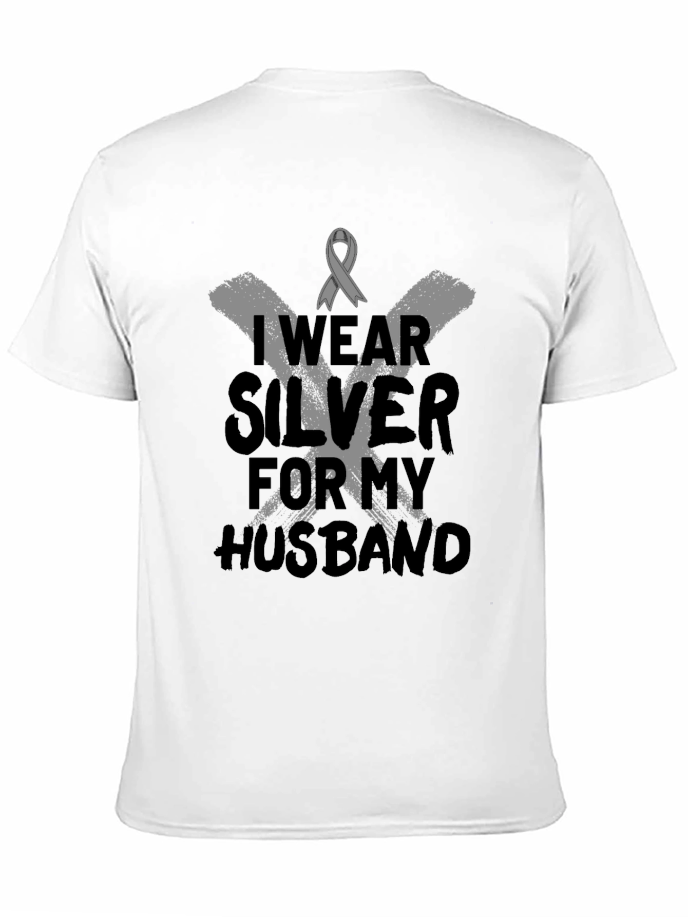 I Wear Silver For My Husband T-Shirt