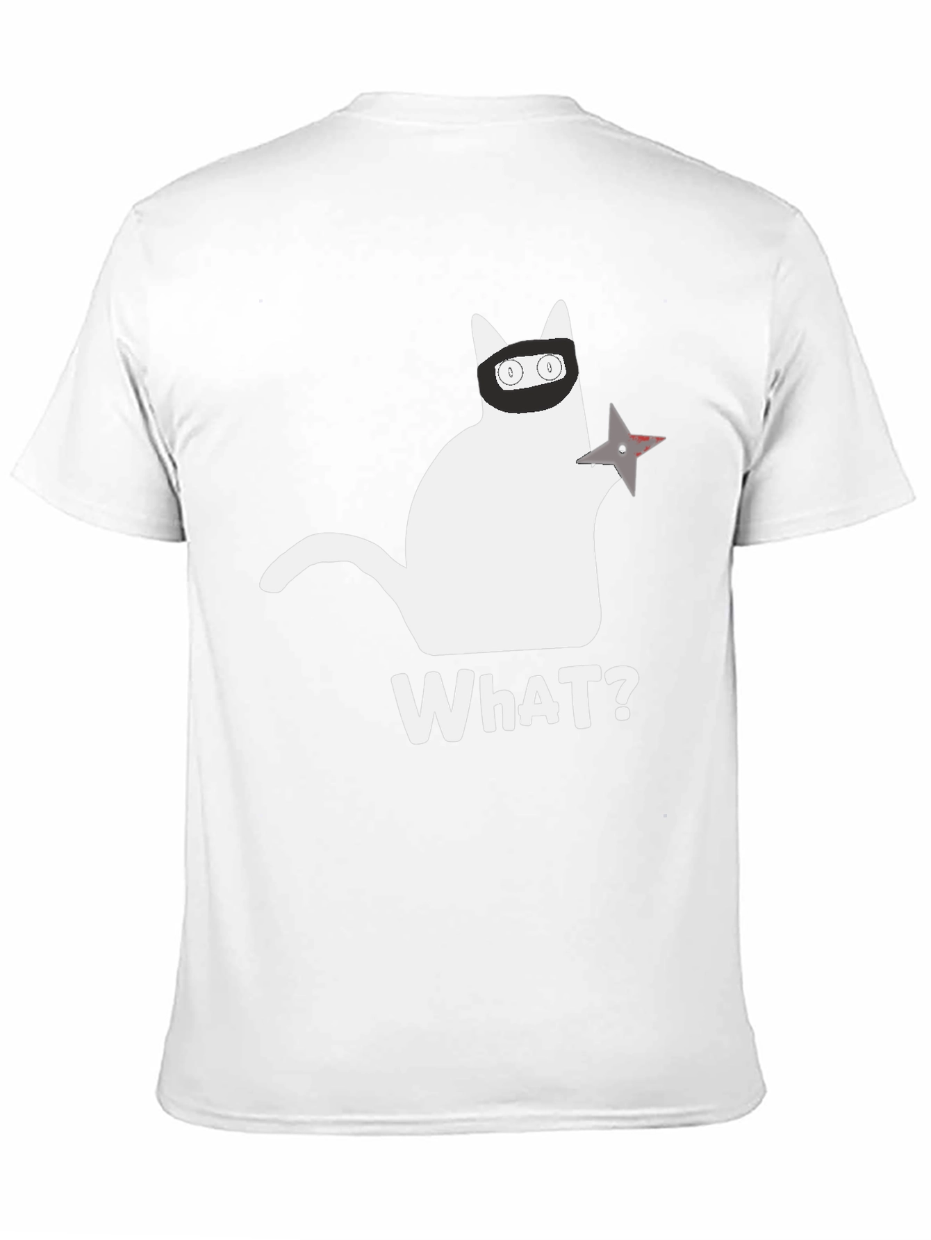 Ninja Cat WhAT? T-Shirt - Cool & Funny Design
