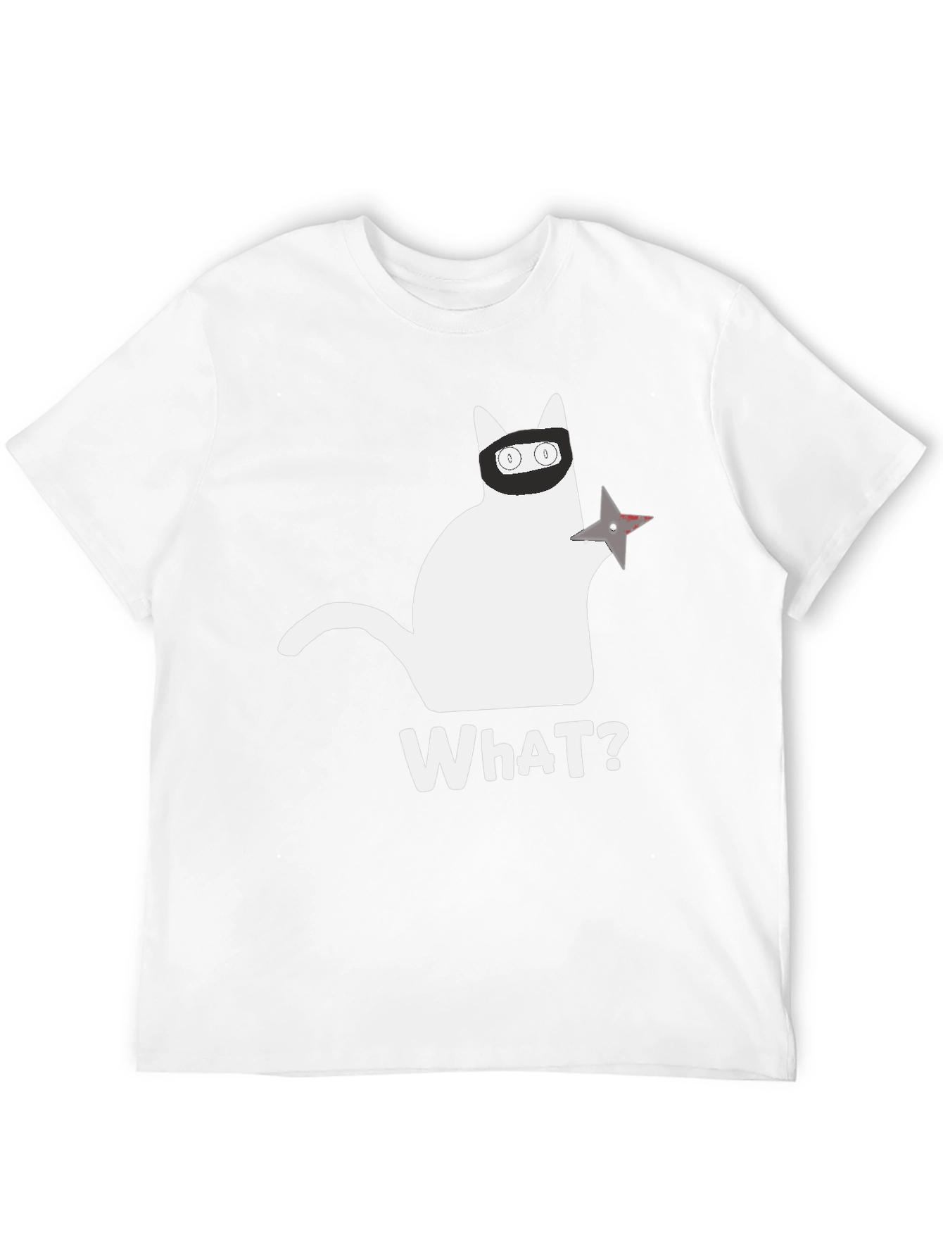 Ninja Cat WhAT? T-Shirt - Cool & Funny Design