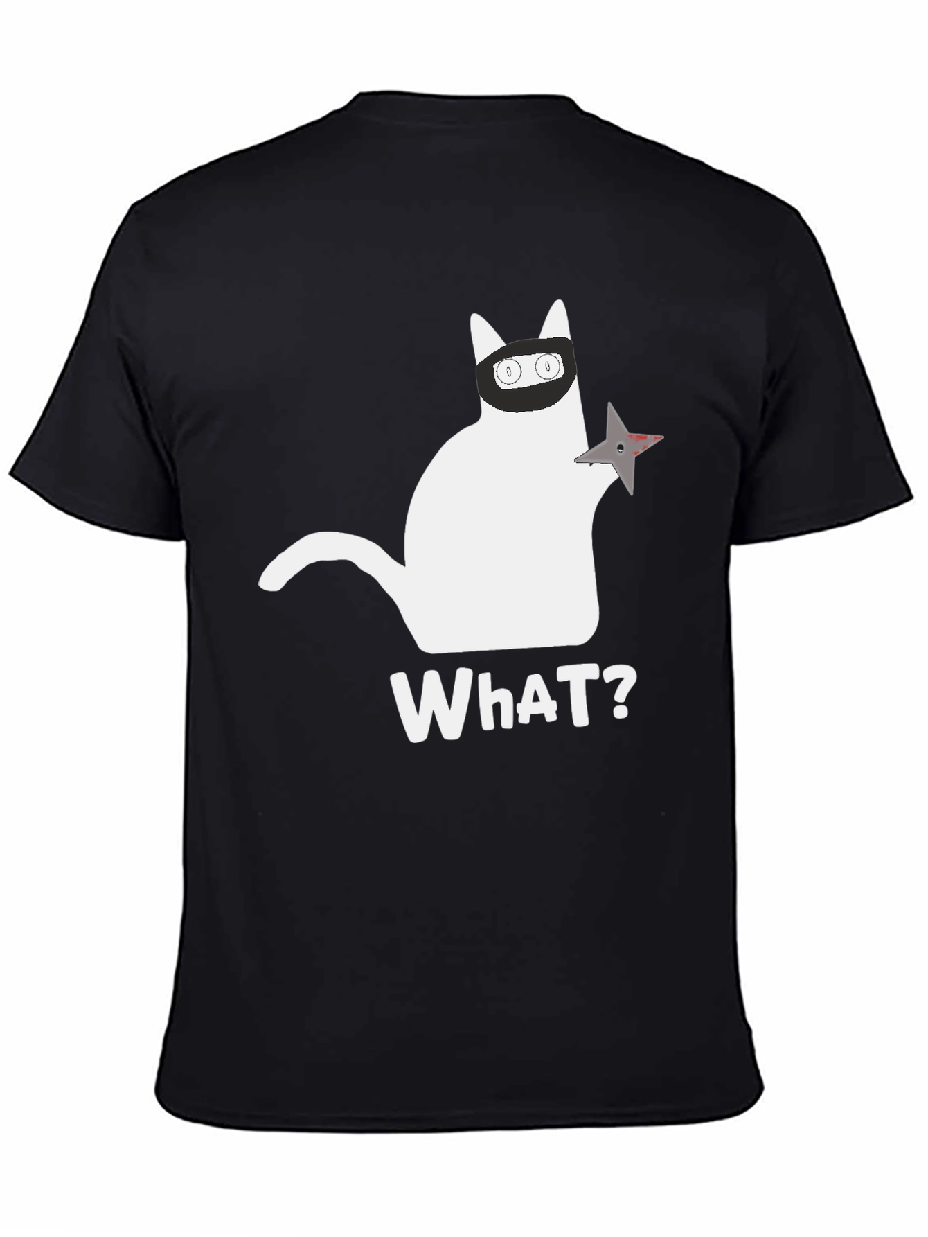 Ninja Cat WhAT? T-Shirt - Cool & Funny Design