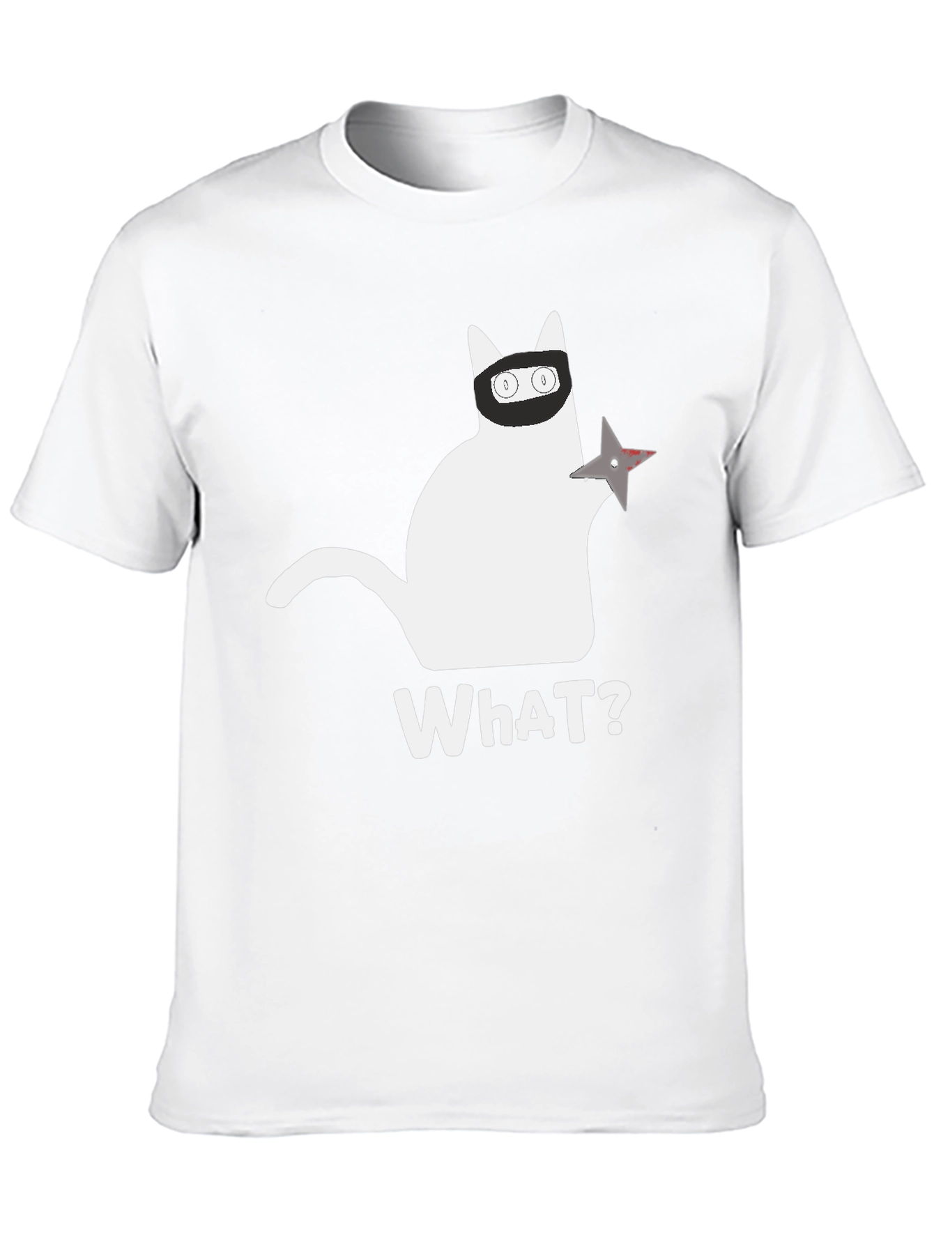 Ninja Cat WhAT? T-Shirt - Cool & Funny Design