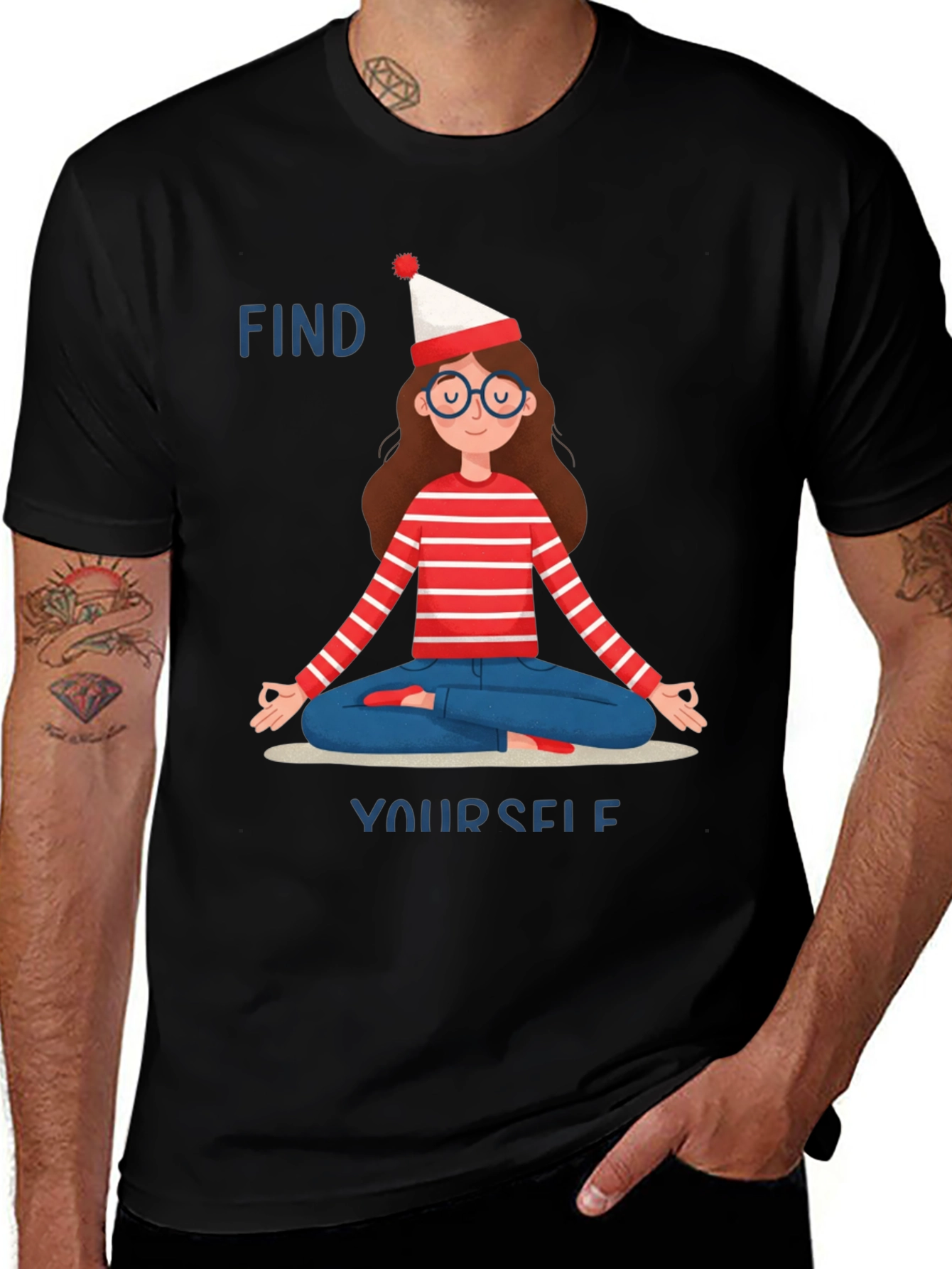 Find Yourself T-Shirt - Yoga Meditation Graphic Tee