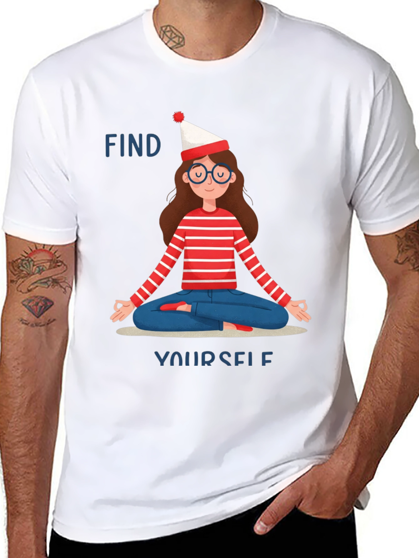 Find Yourself T-Shirt - Yoga Meditation Graphic Tee