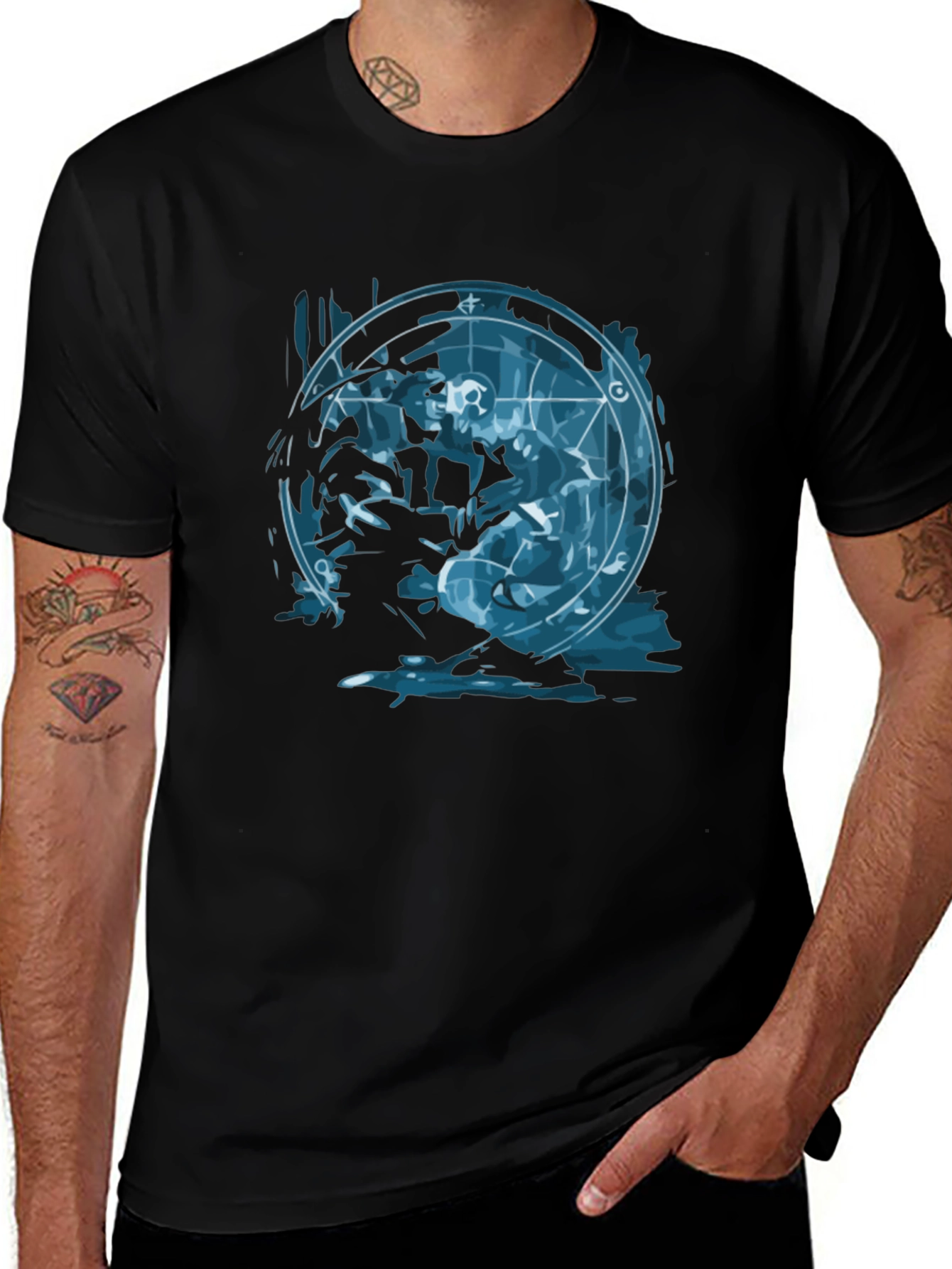Alchemy Circle Graphic Black T-Shirt