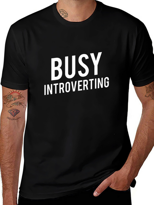 Busy Introverting Black T-Shirt