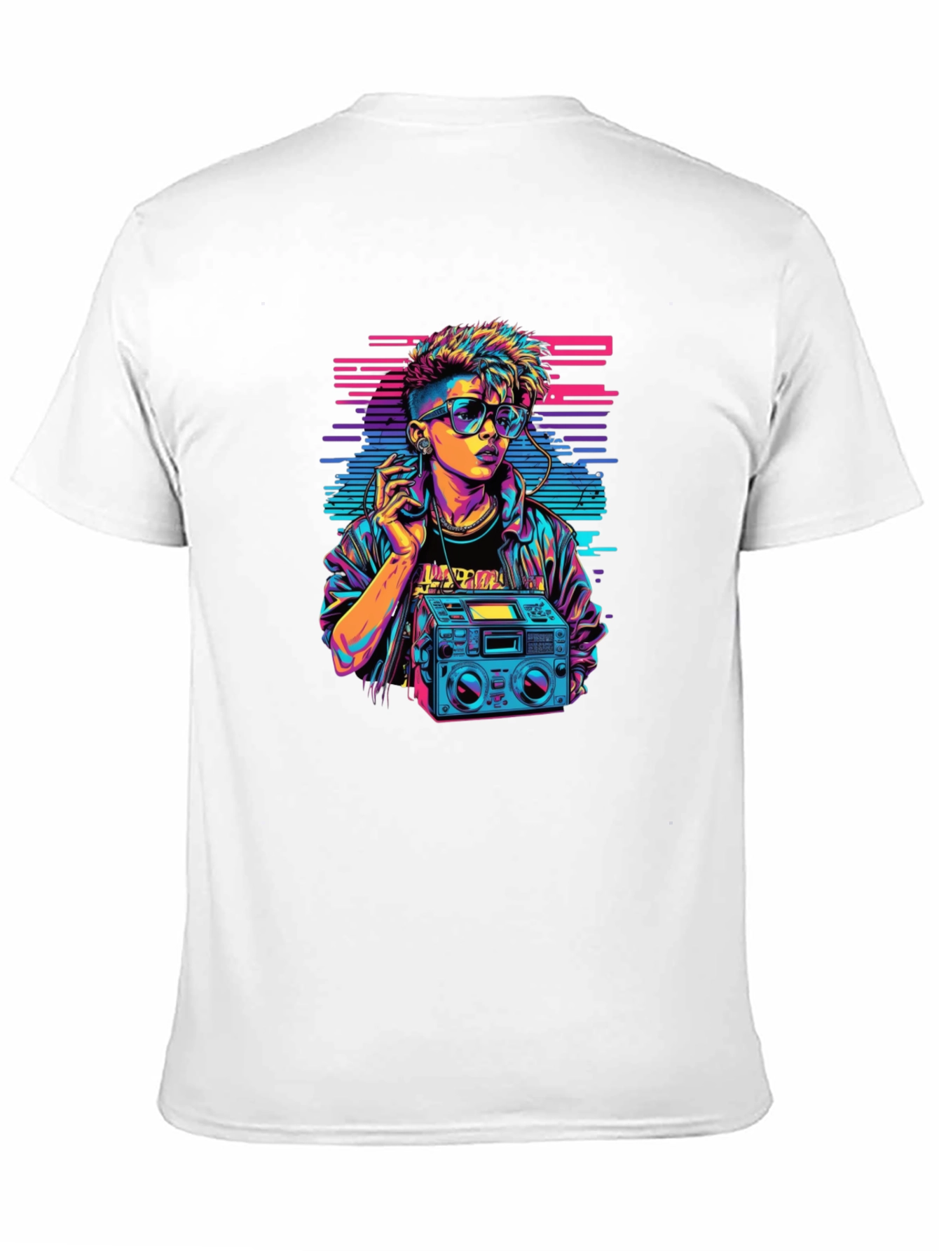Retro 80s Boombox Graphic T-Shirt