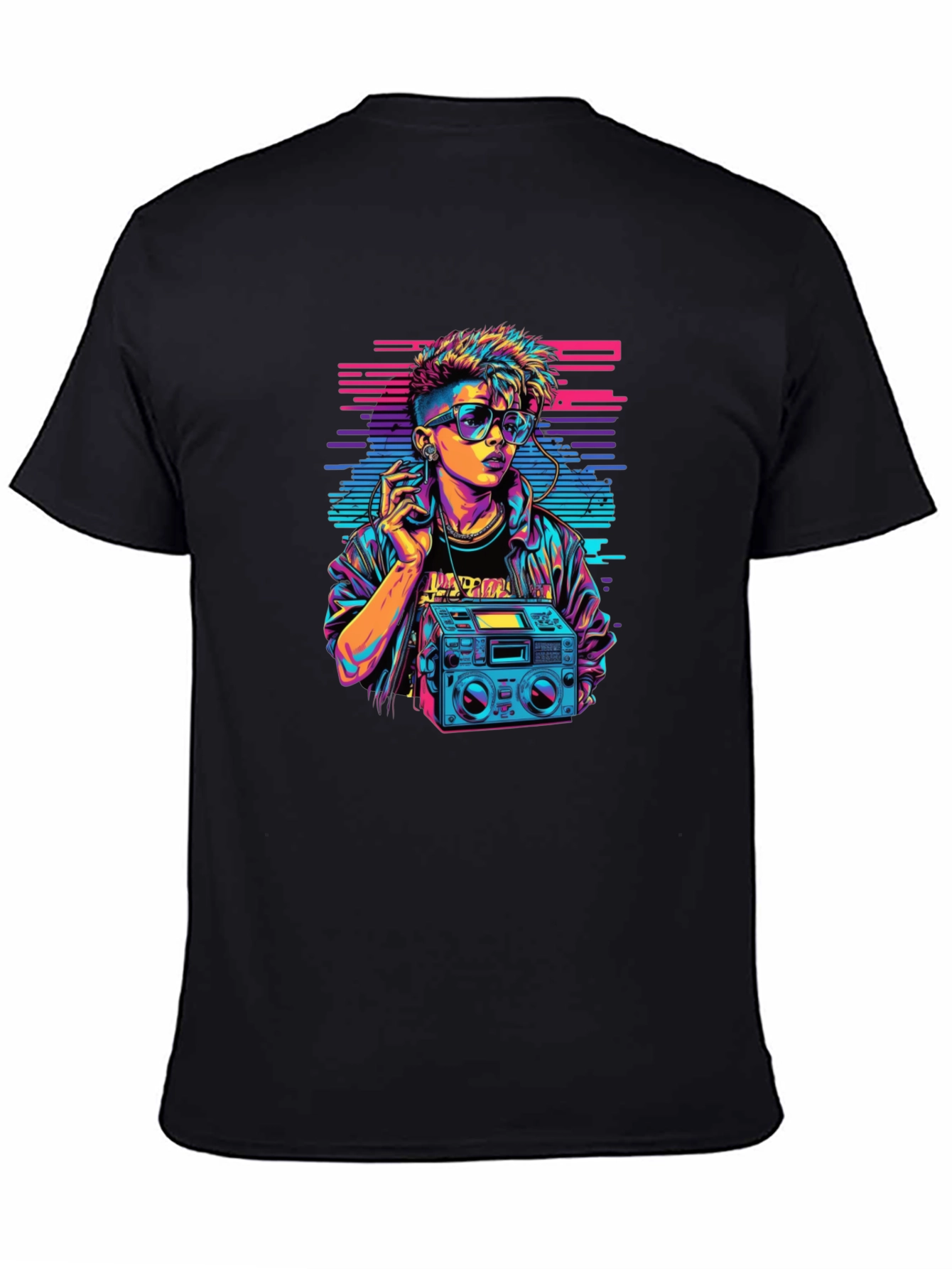 Retro 80s Boombox Graphic T-Shirt